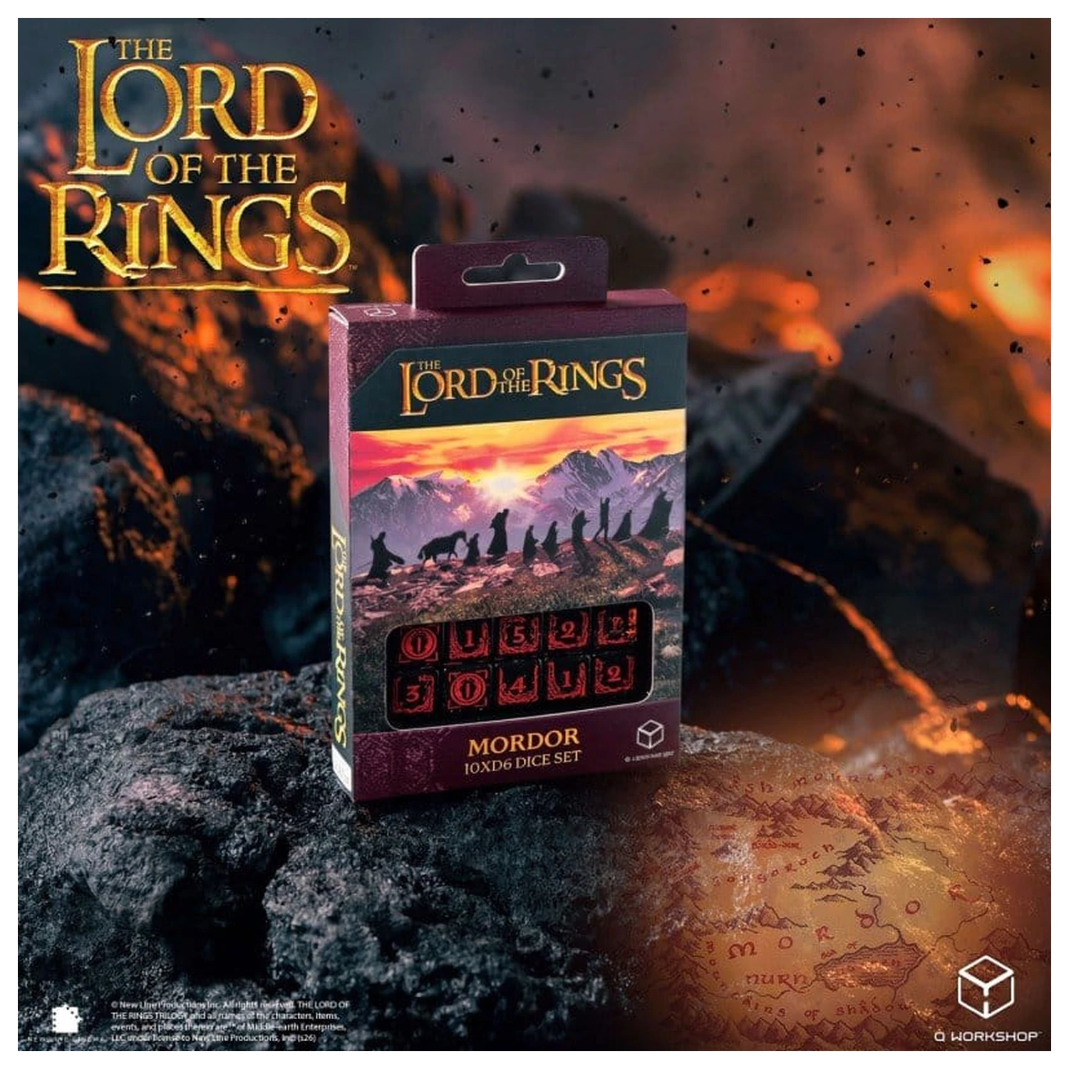 The Lord of the Rings: 10 D6 sada kociek Mordor produktová fotografia