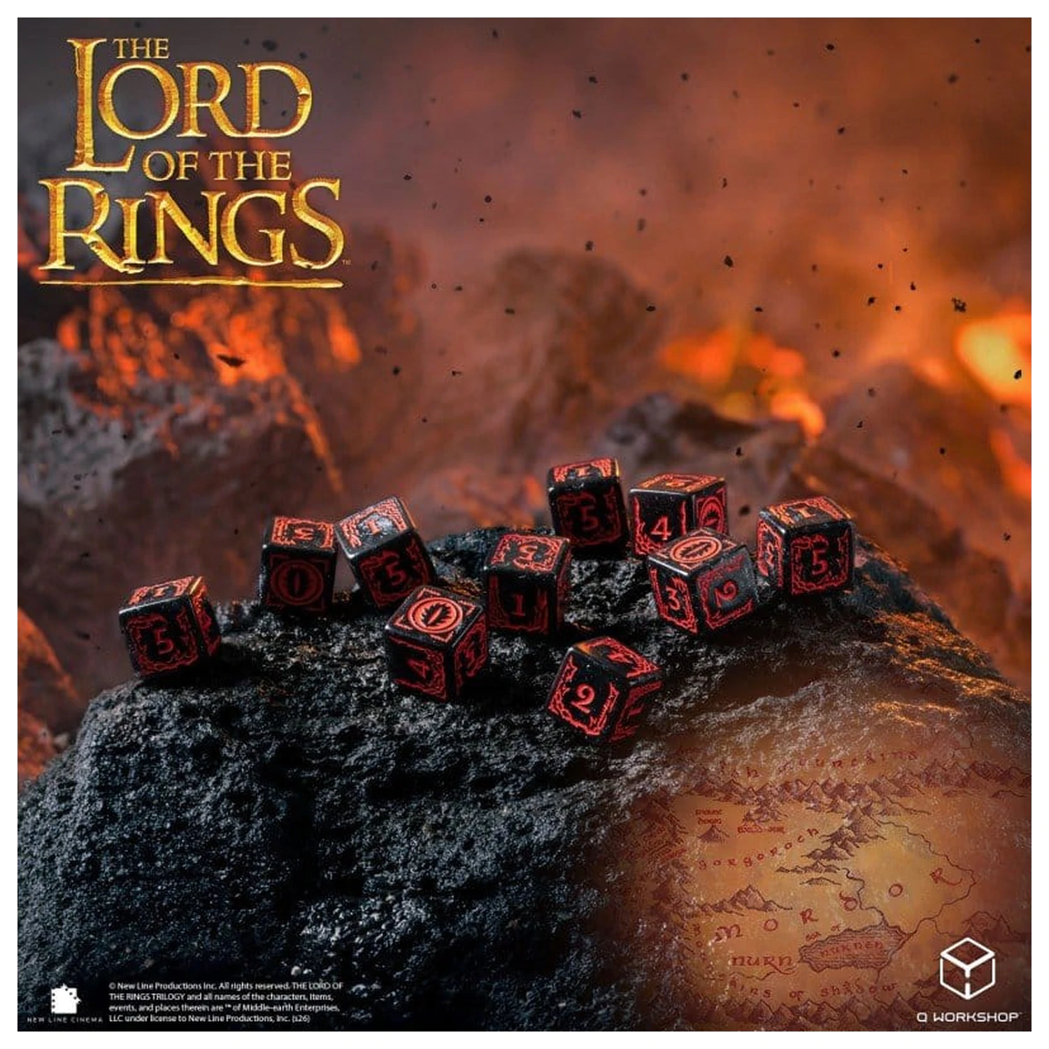 The Lord of the Rings: 10 D6 sada kociek Mordor produktová fotografia