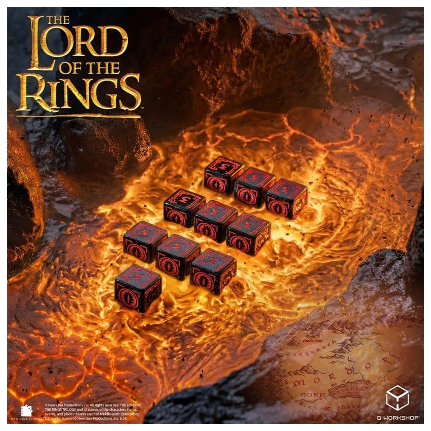 The Lord of the Rings: 10 D6 sada kociek Mordor produktová fotografia
