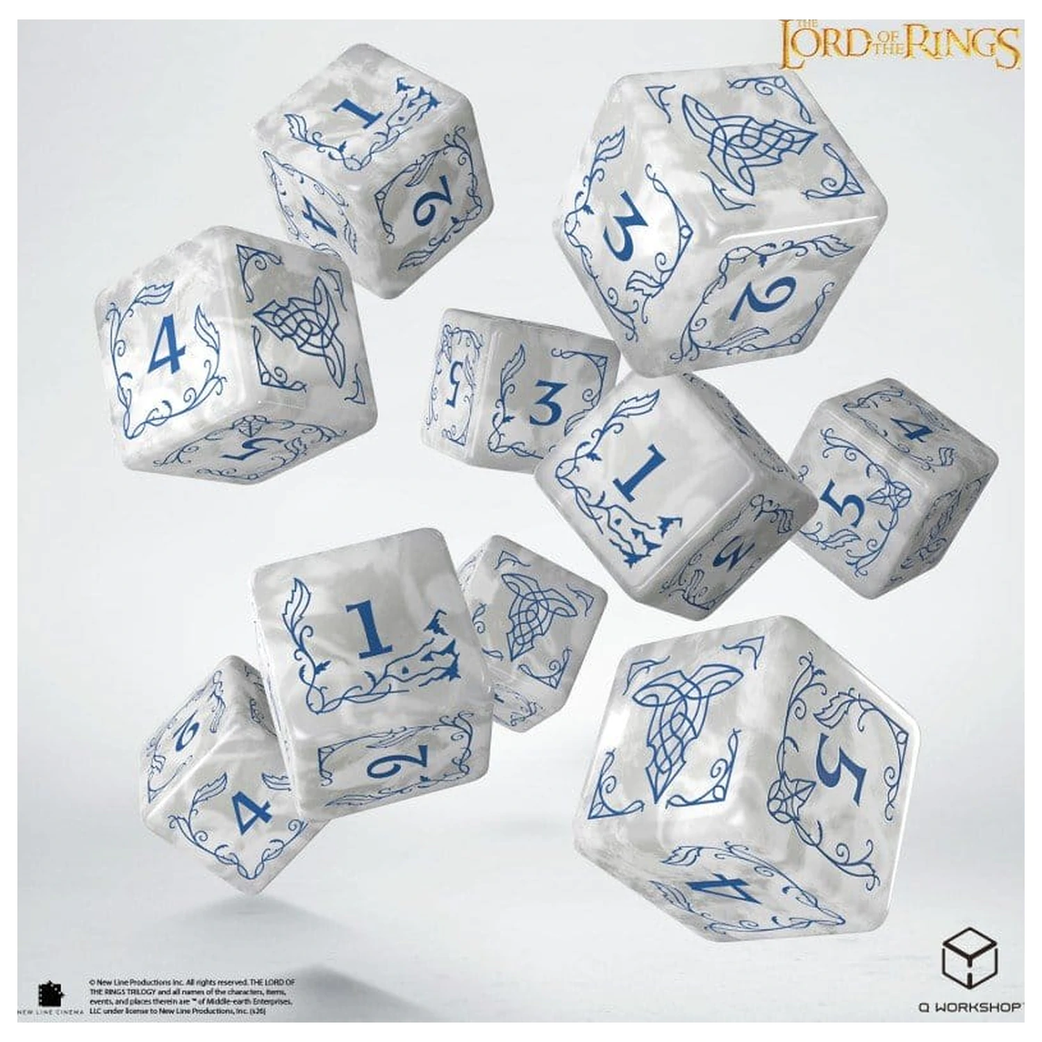 The Lord of the Rings: 10 D6 sada kociek Rivendell (kameň) produktová fotografia