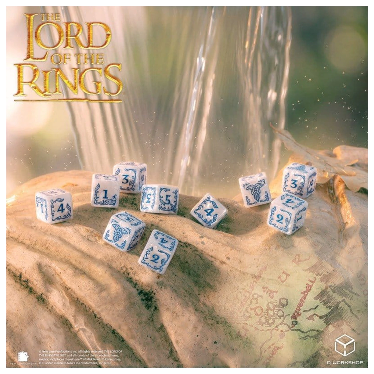 The Lord of the Rings: 10 D6 sada kociek Rivendell (kameň) produktová fotografia