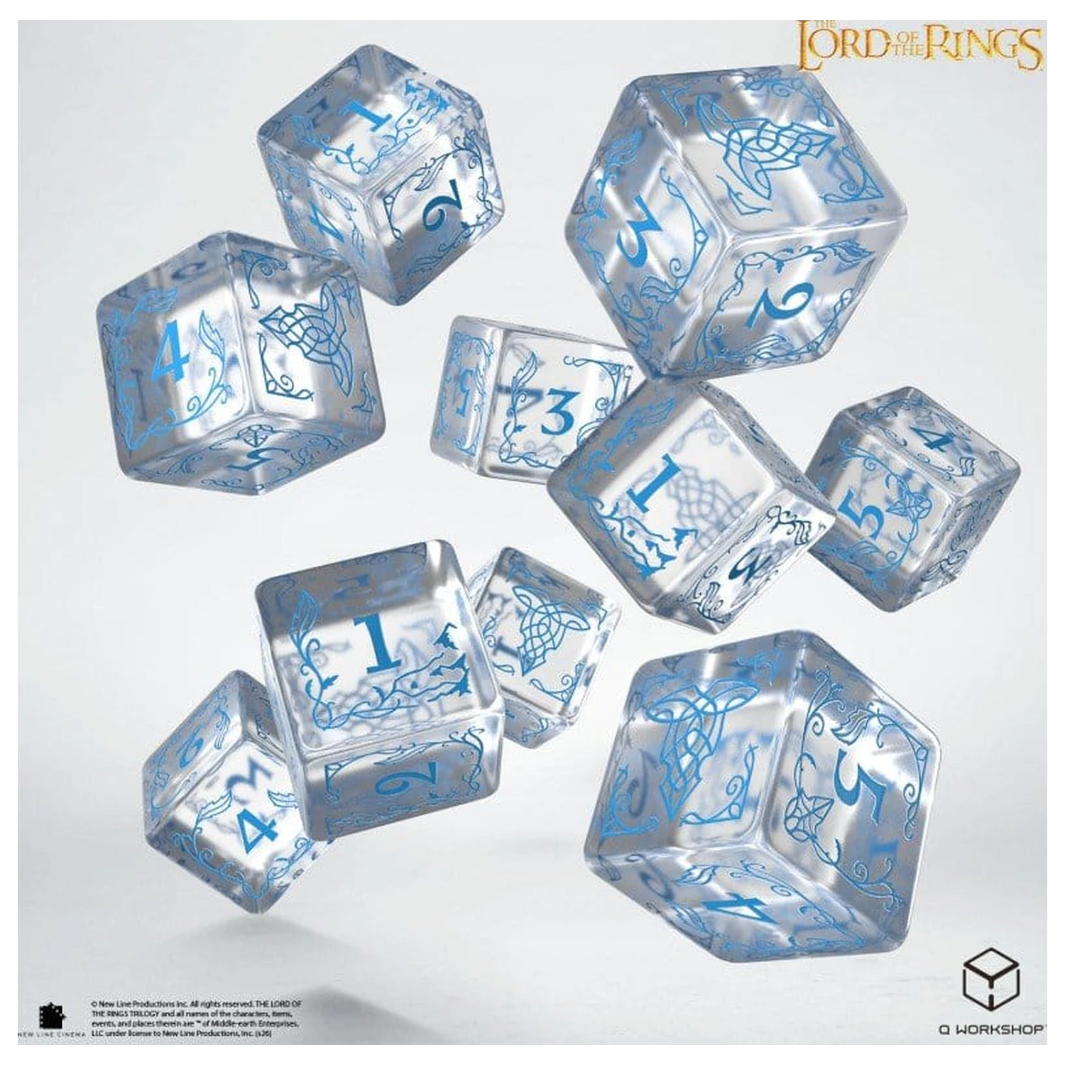 The Lord of the Rings: 10 D6 sada kociek Rivendell (Water) produktová fotografia