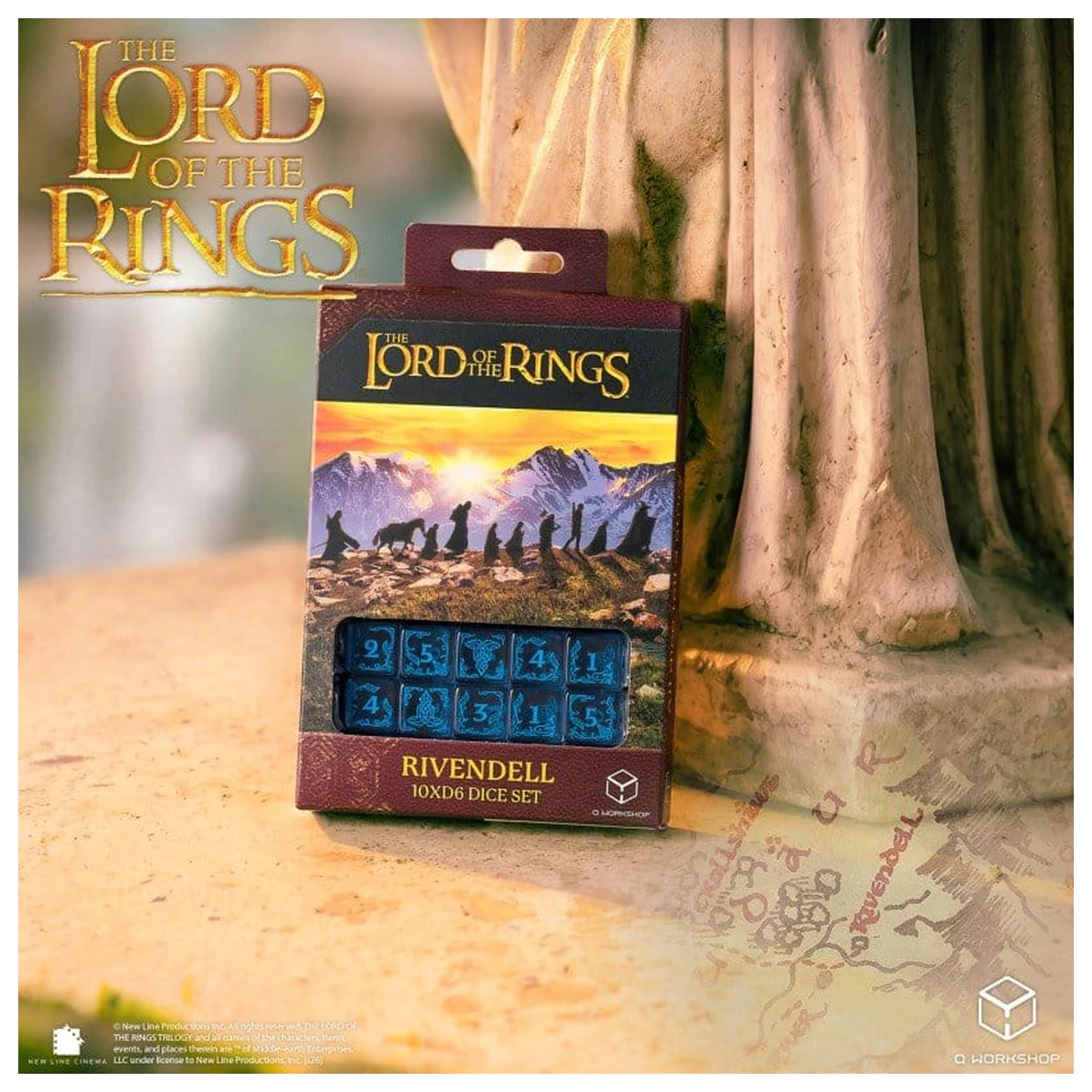 The Lord of the Rings: 10 D6 sada kociek Rivendell (Water) produktová fotografia