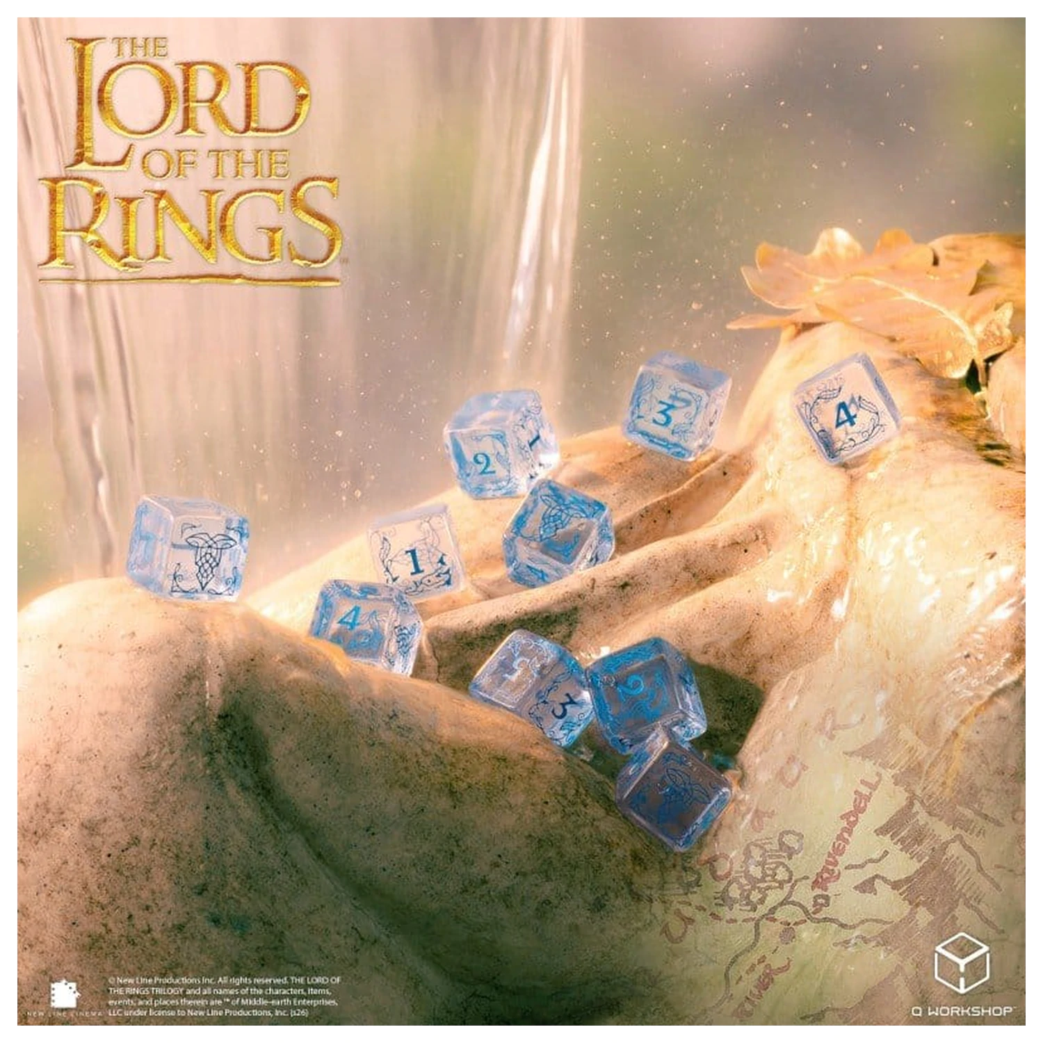 The Lord of the Rings: 10 D6 sada kociek Rivendell (Water) produktová fotografia