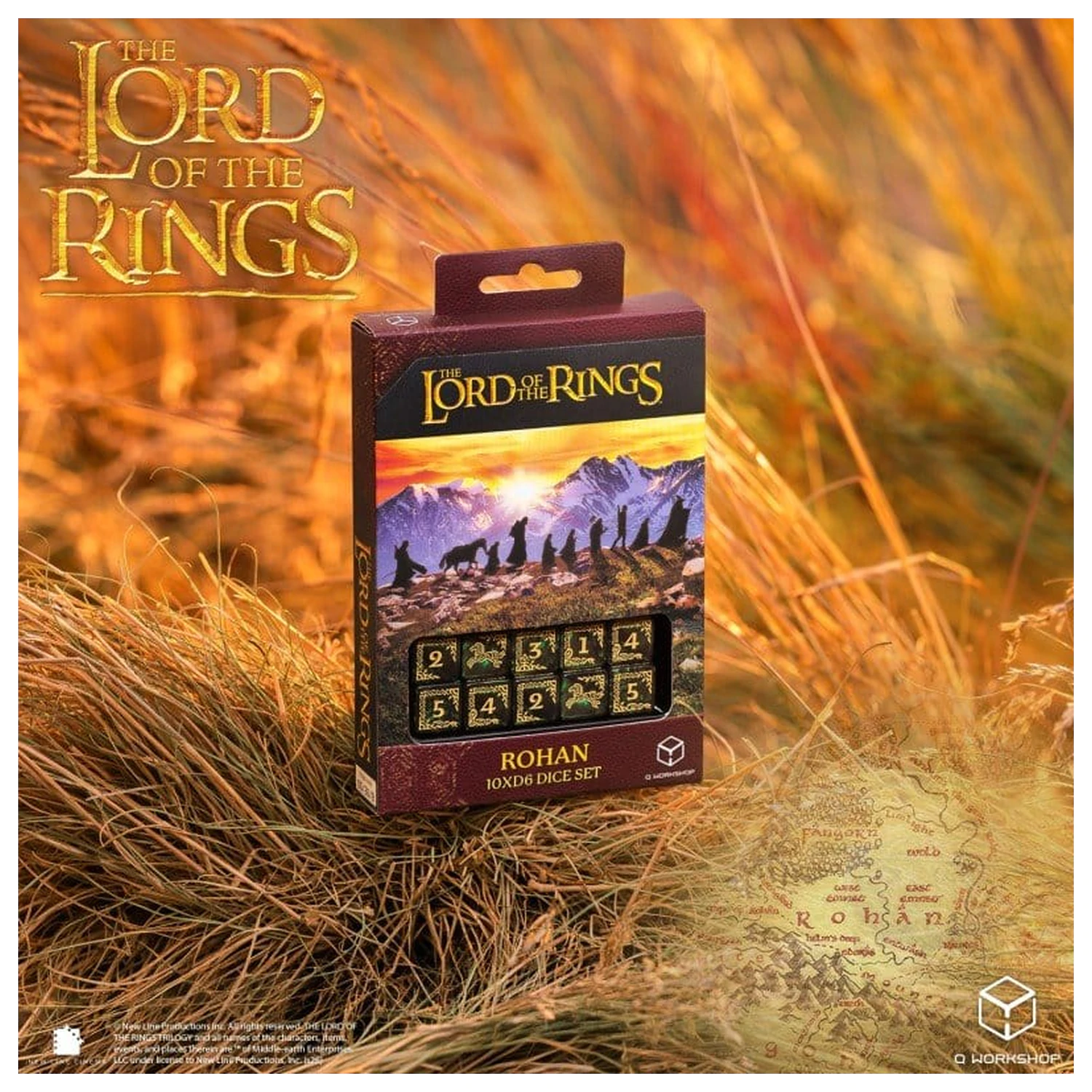 The Lord of the Rings: sada 10 D6 kociek Rohan produktová fotografia