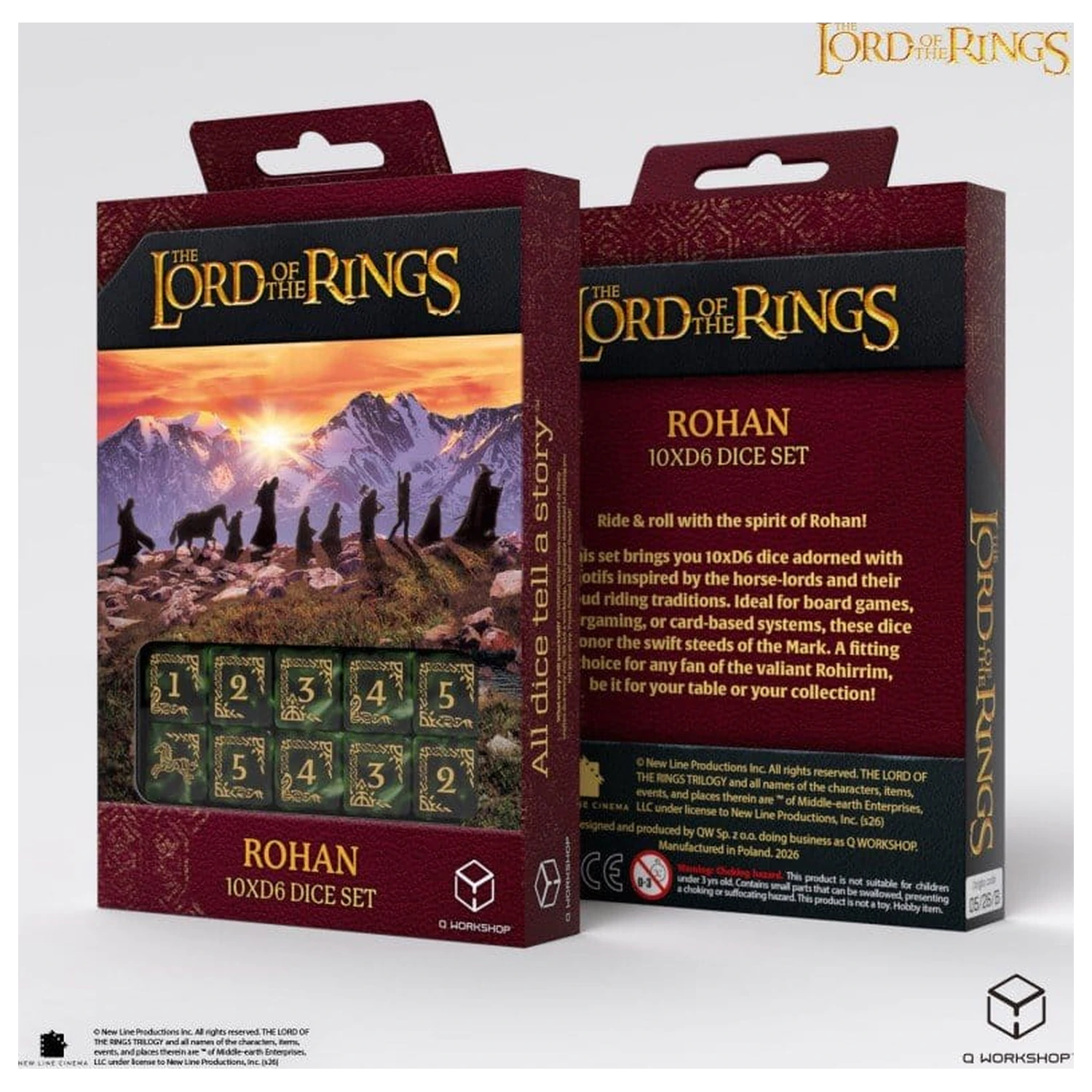The Lord of the Rings: sada 10 D6 kociek Rohan produktová fotografia