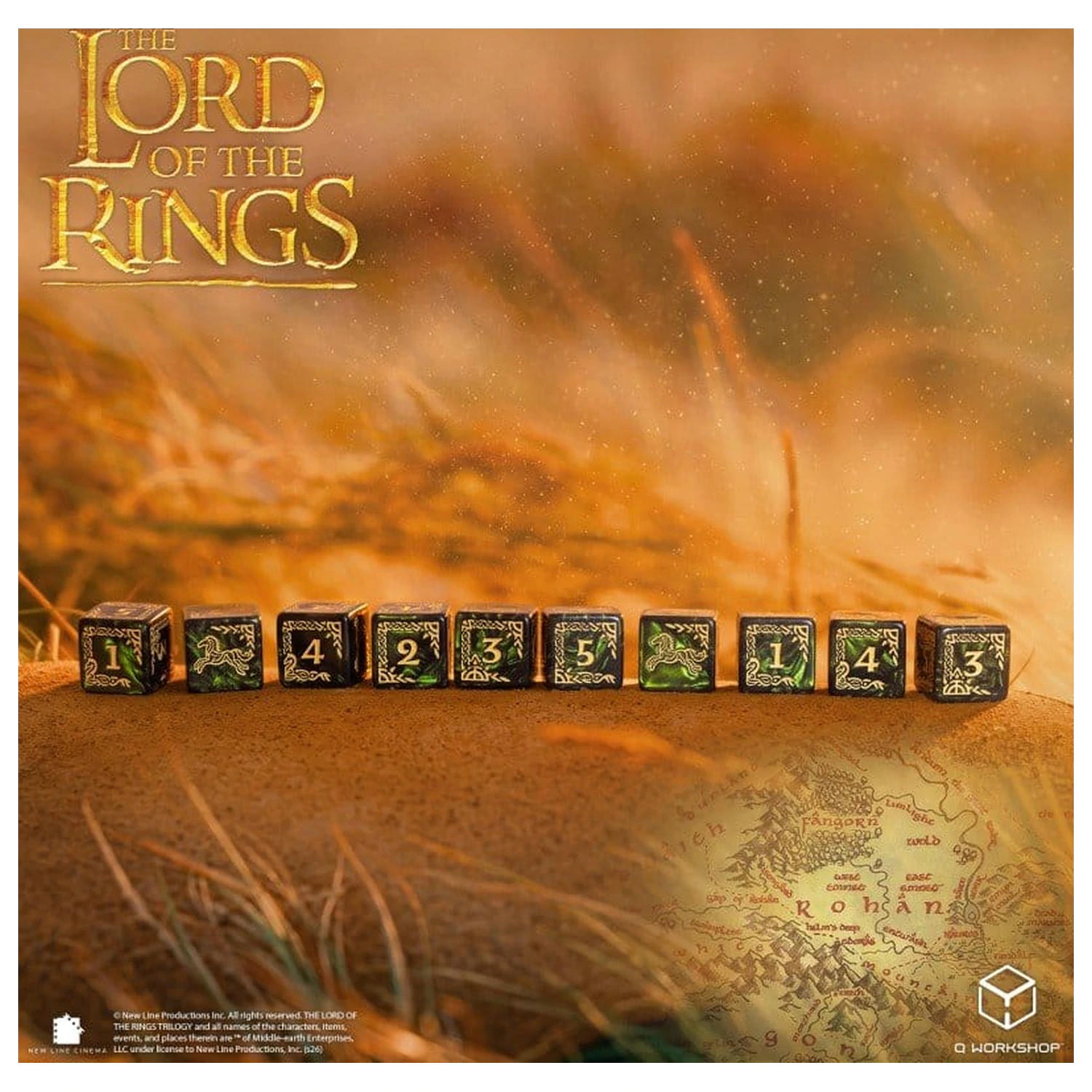 The Lord of the Rings: sada 10 D6 kociek Rohan produktová fotografia