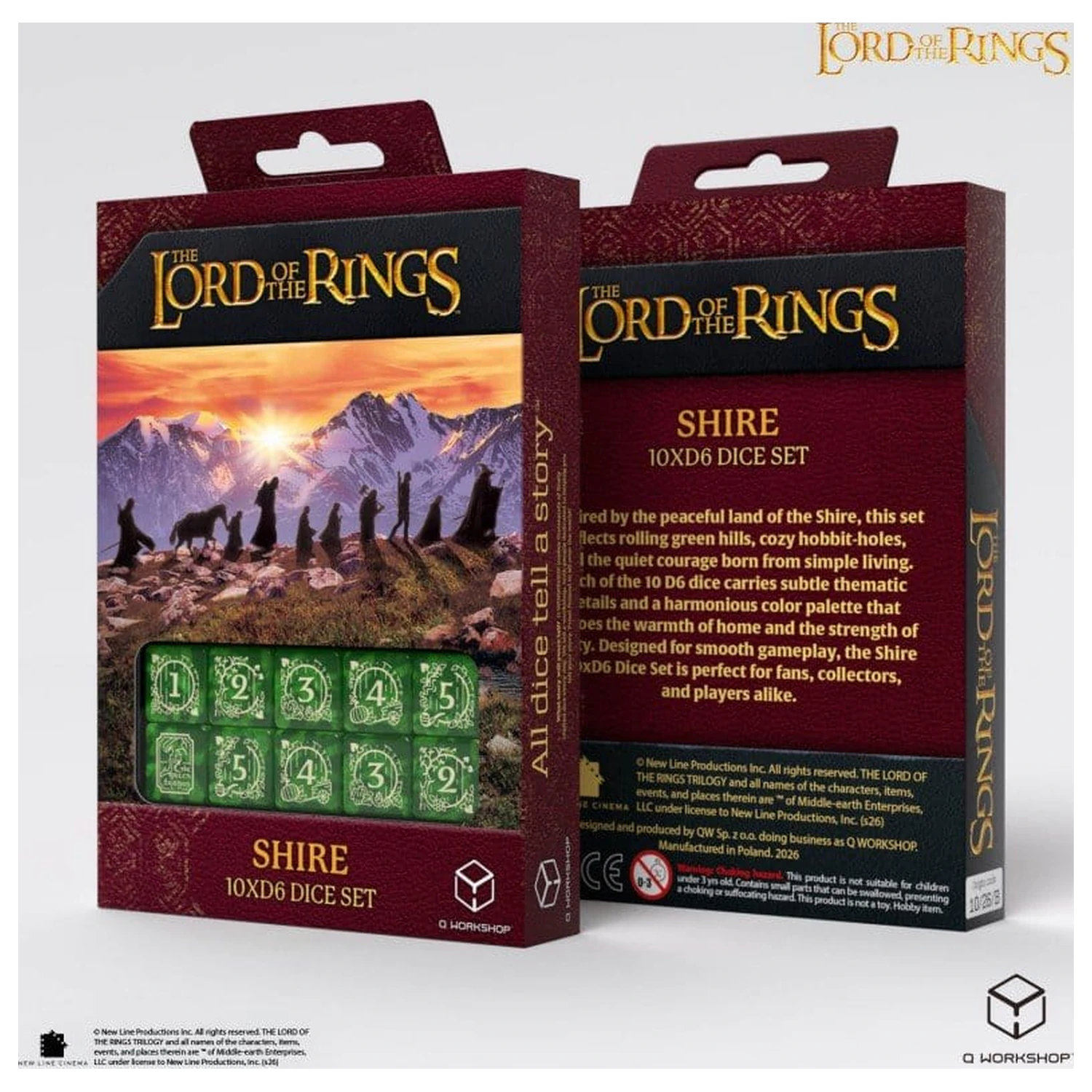 The Lord of the Rings: sada 10 D6 kociek Shire produktová fotografia
