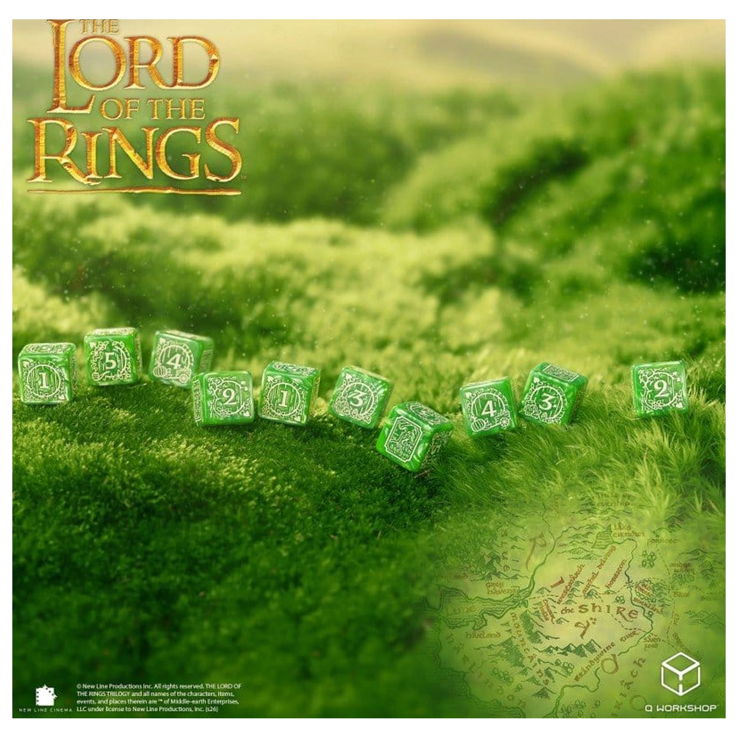 The Lord of the Rings: sada 10 D6 kociek Shire produktová fotografia