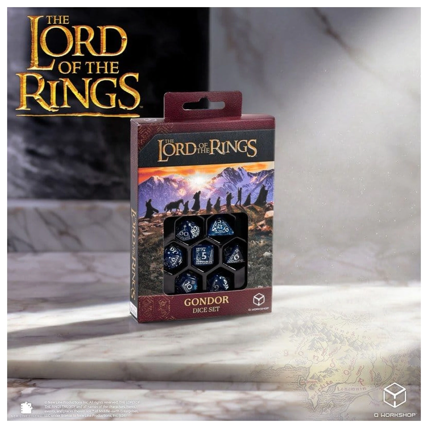 The Lord of the Rings súprava 7 kociek Gondor produktová fotografia