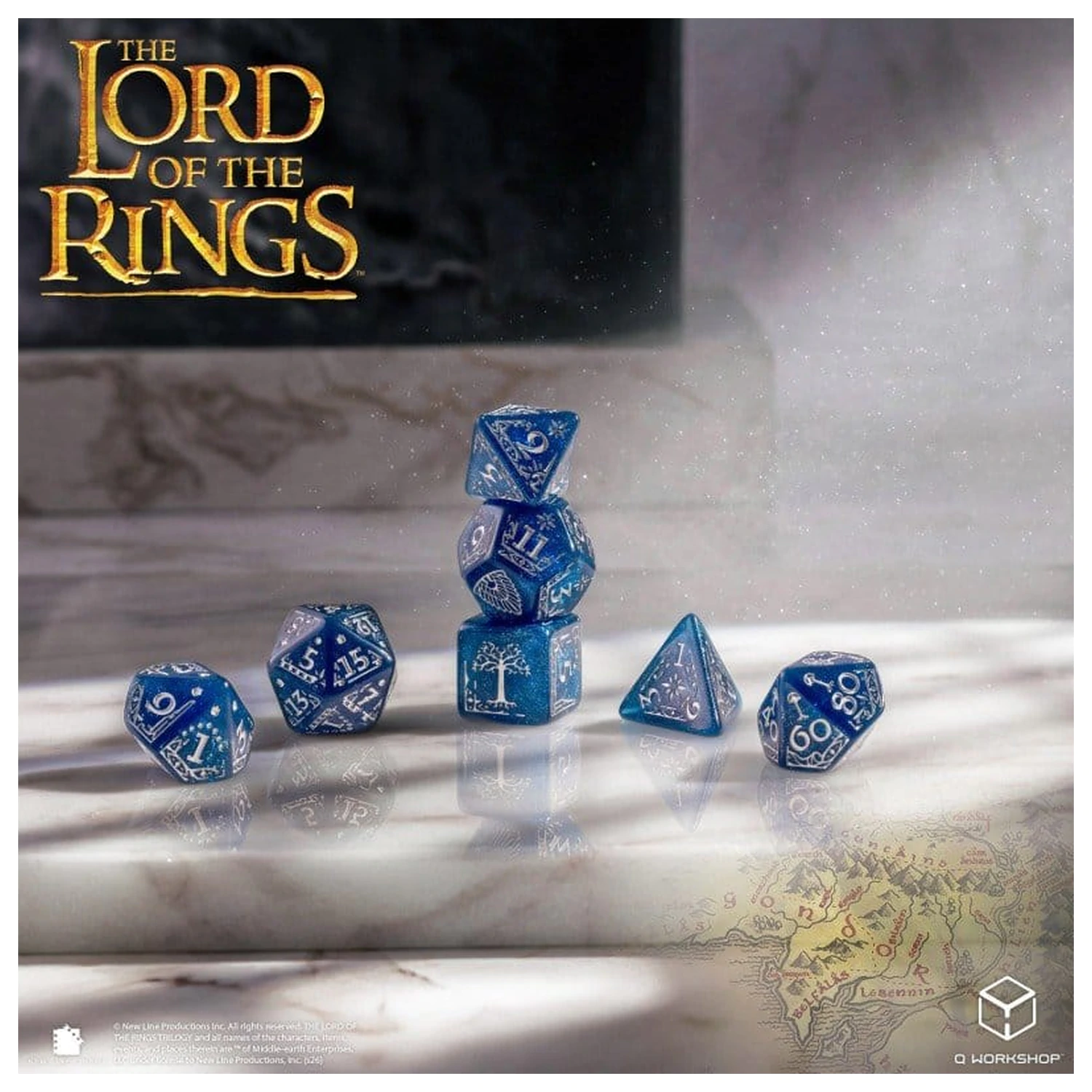 The Lord of the Rings súprava 7 kociek Gondor produktová fotografia