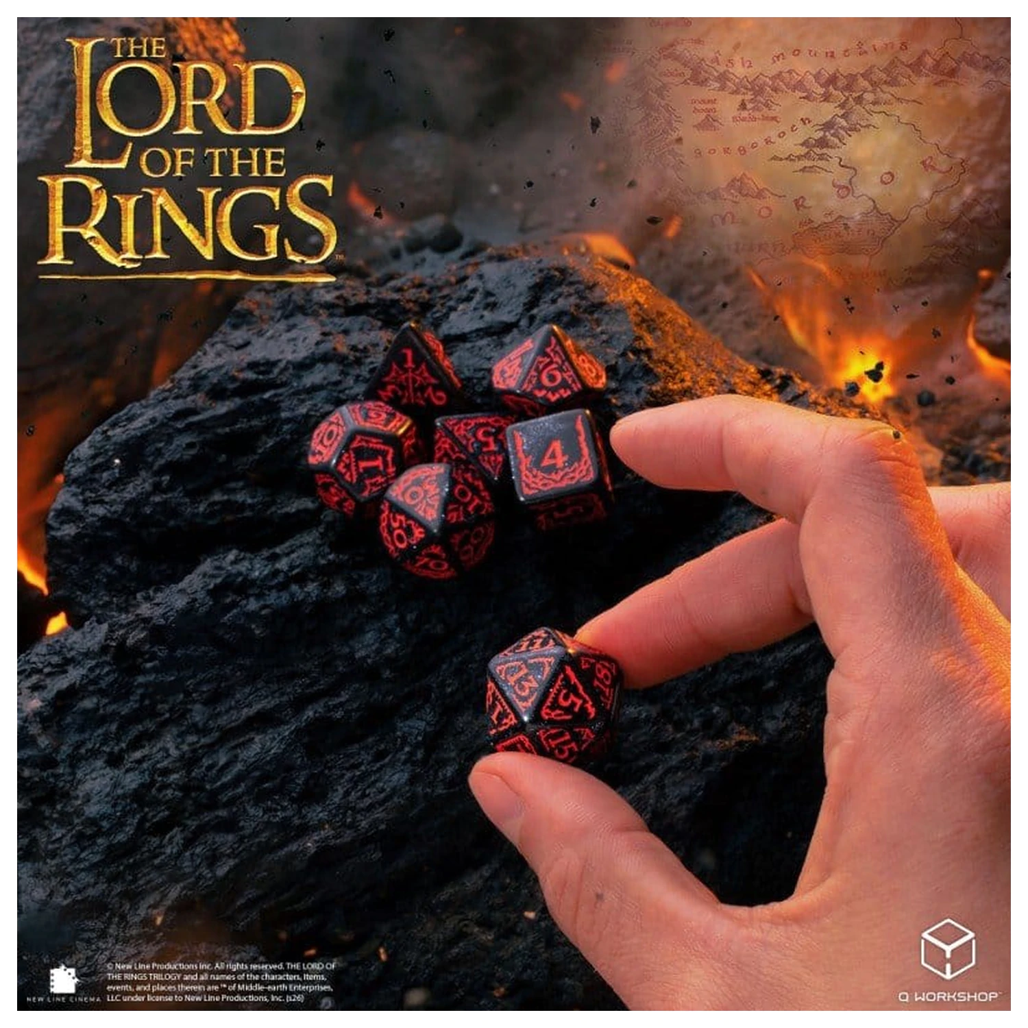 The Lord of the Rings Súprava kociek 7 Mordor produktová fotografia