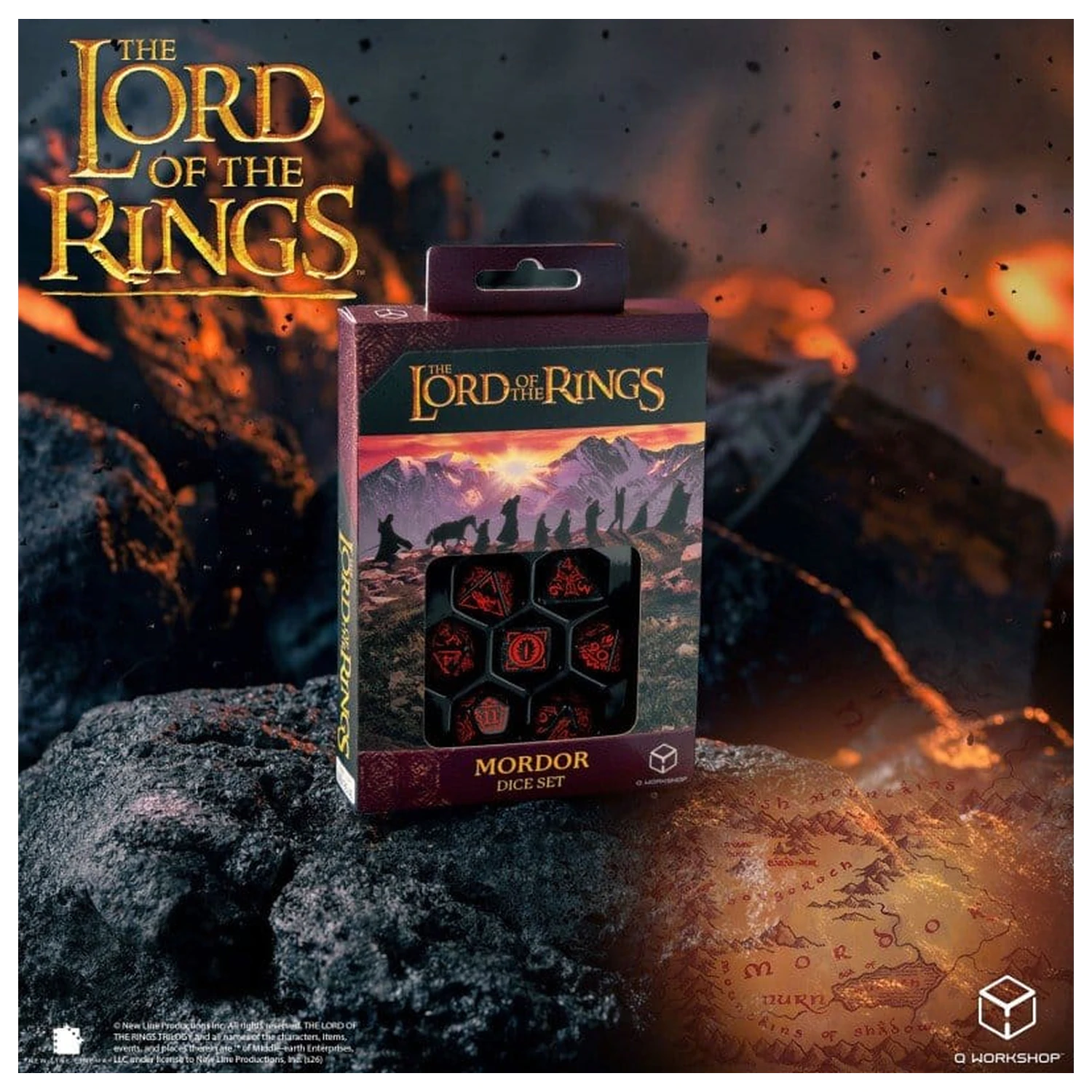 The Lord of the Rings Súprava kociek 7 Mordor produktová fotografia