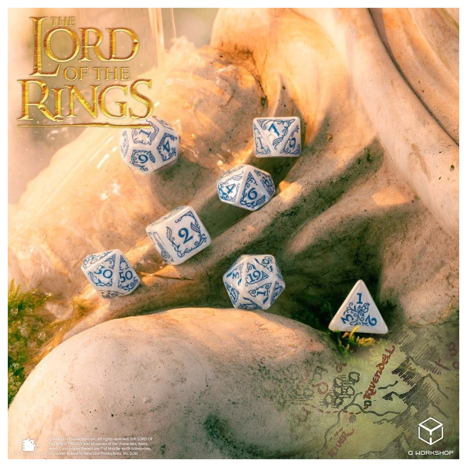 The Lord of the Rings súprava 7 Rivendell (Stone) kociek produktová fotografia