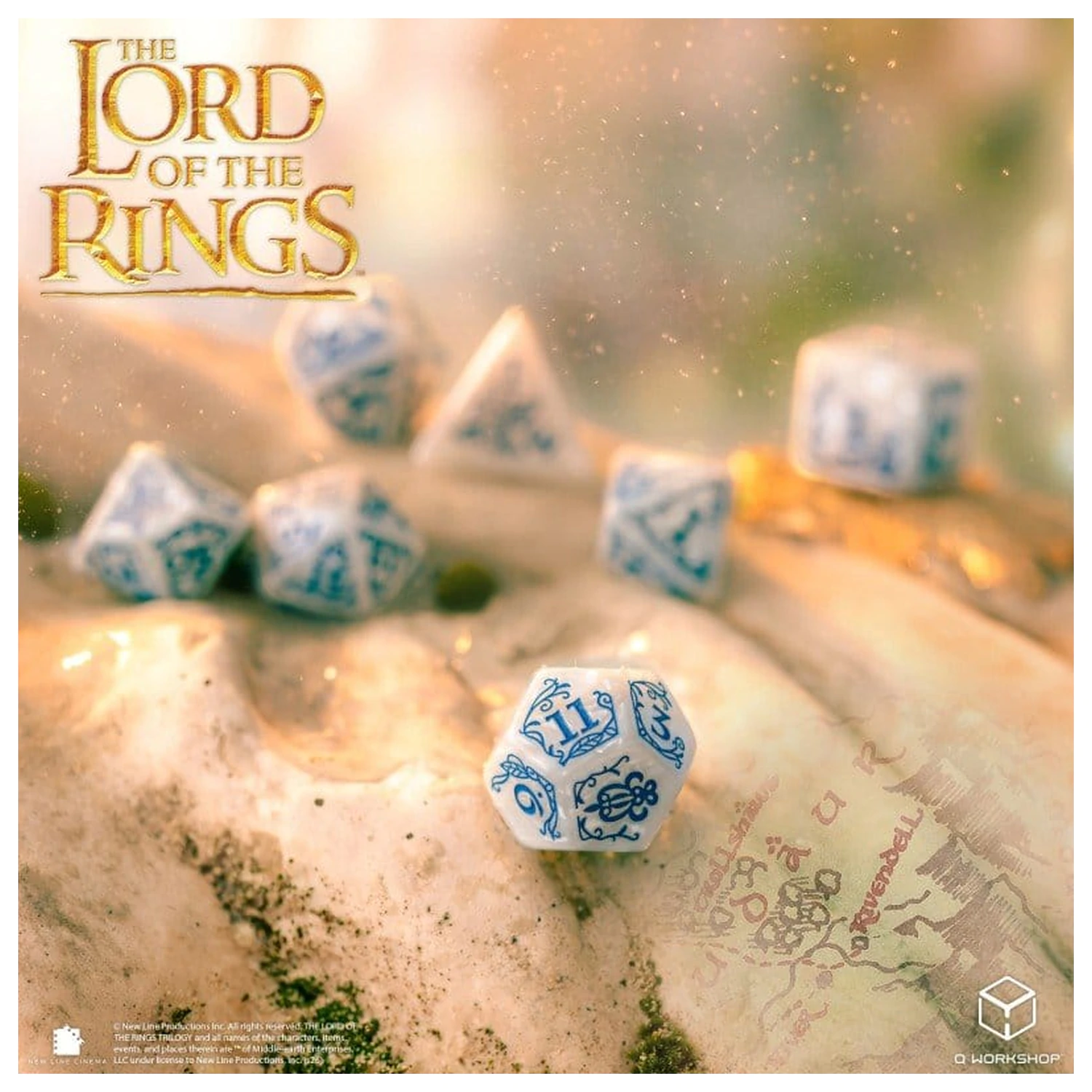 The Lord of the Rings súprava 7 Rivendell (Stone) kociek produktová fotografia