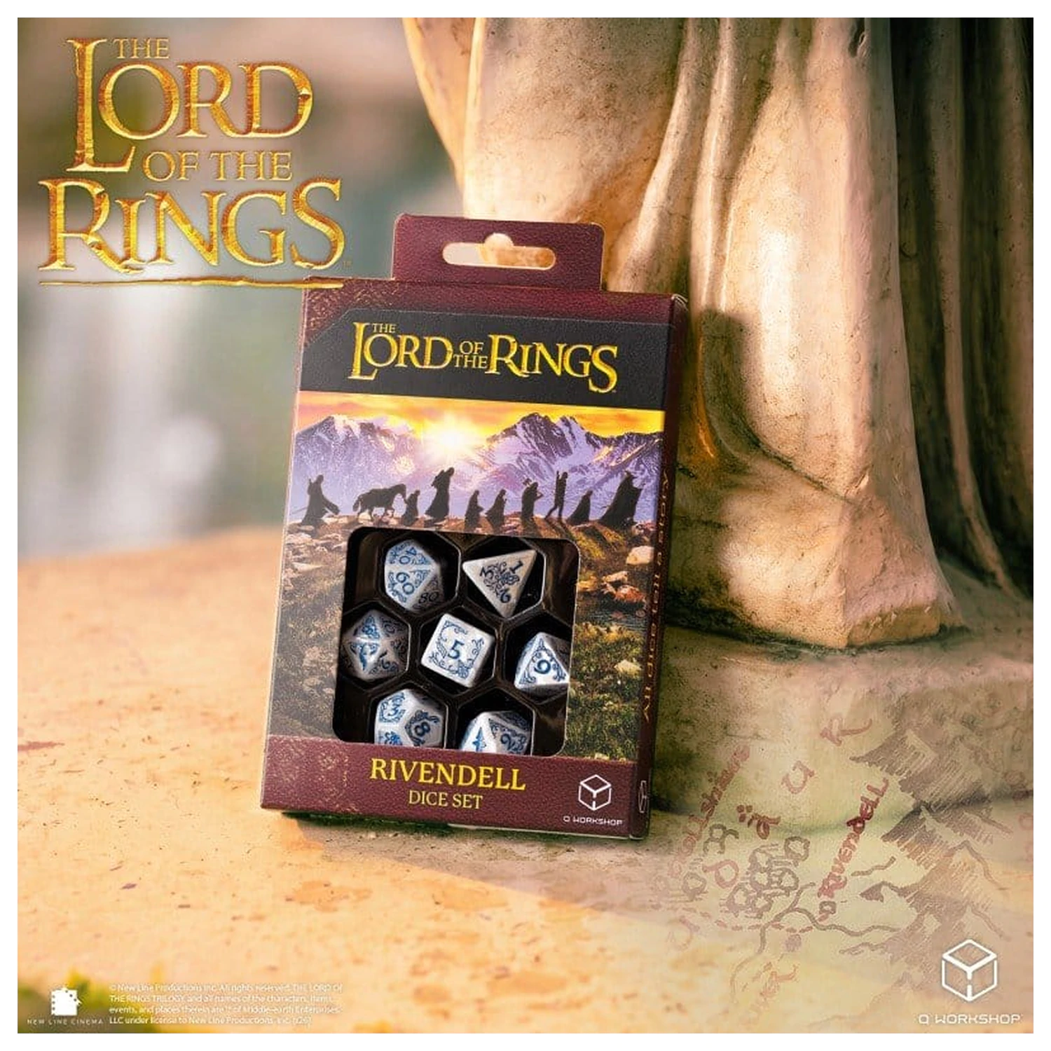 The Lord of the Rings súprava 7 Rivendell (Stone) kociek produktová fotografia