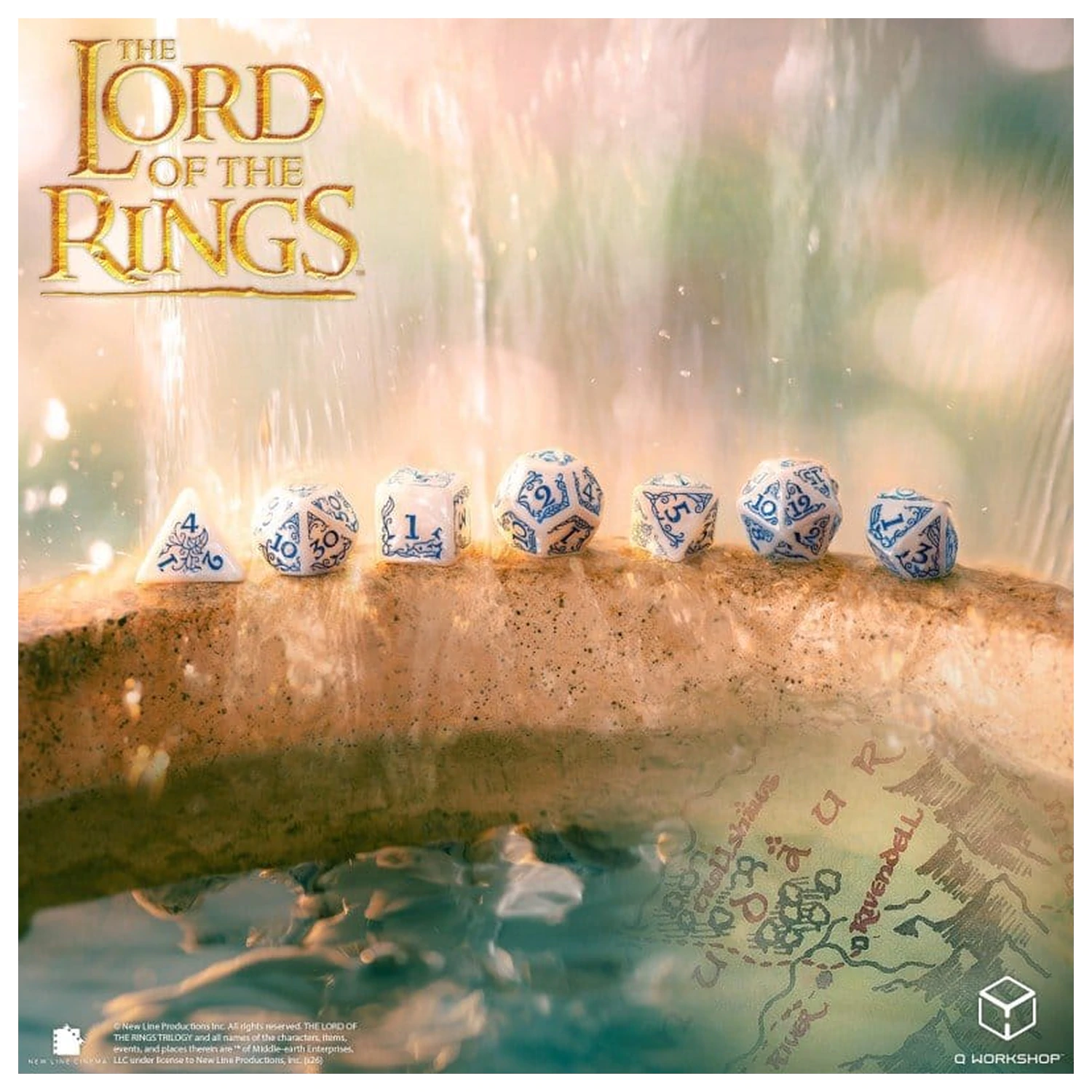 The Lord of the Rings súprava 7 Rivendell (Stone) kociek produktová fotografia