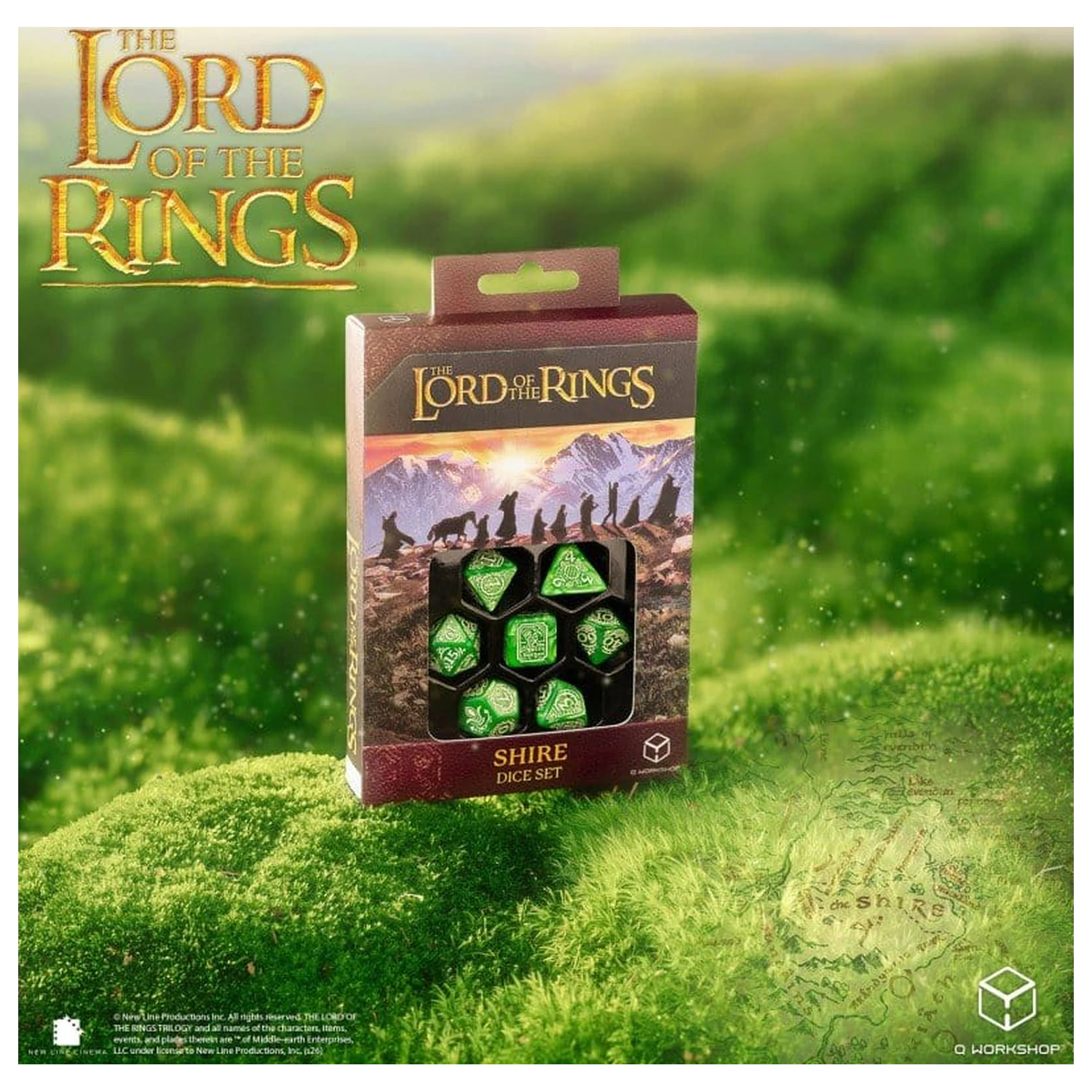 The Lord of the Rings súprava 7 kociek Shire produktová fotografia