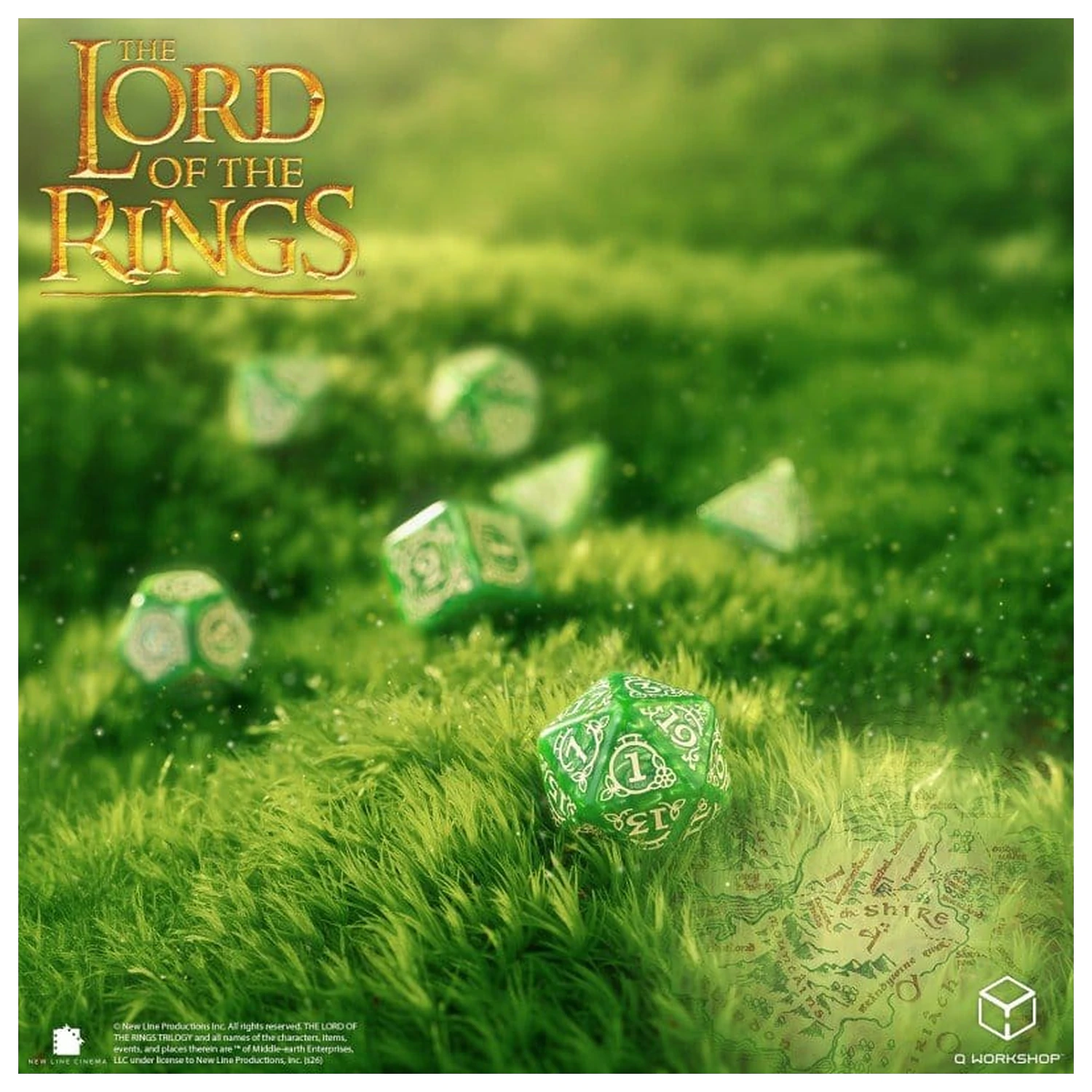 The Lord of the Rings súprava 7 kociek Shire produktová fotografia