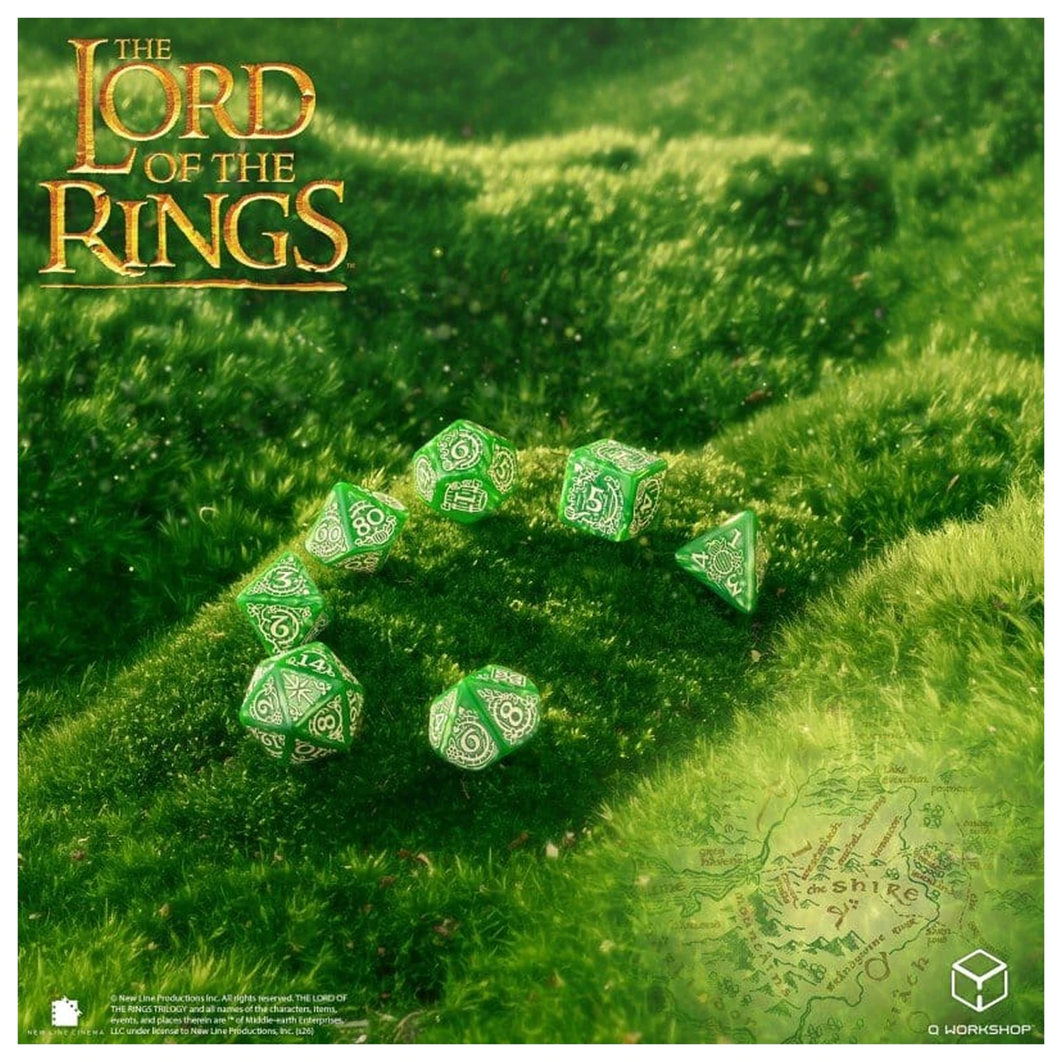The Lord of the Rings súprava 7 kociek Shire produktová fotografia