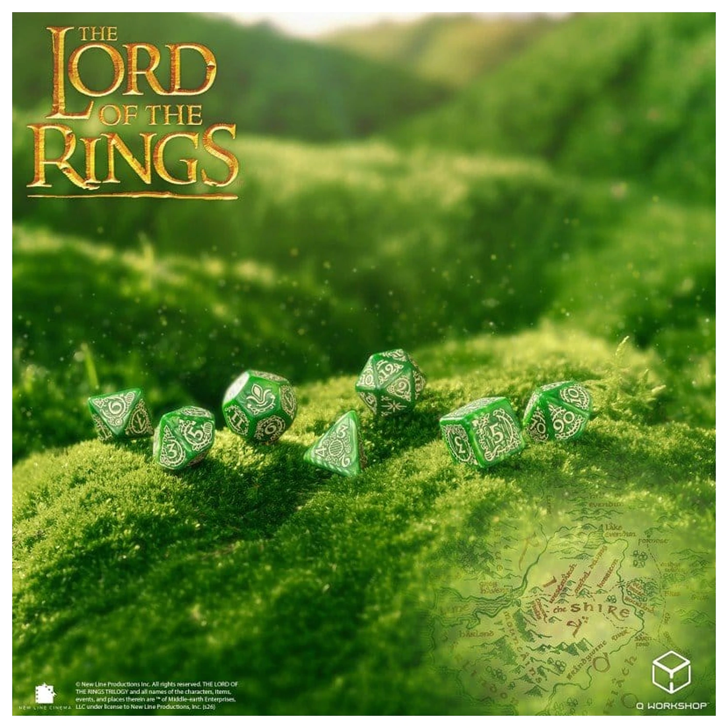 The Lord of the Rings súprava 7 kociek Shire produktová fotografia