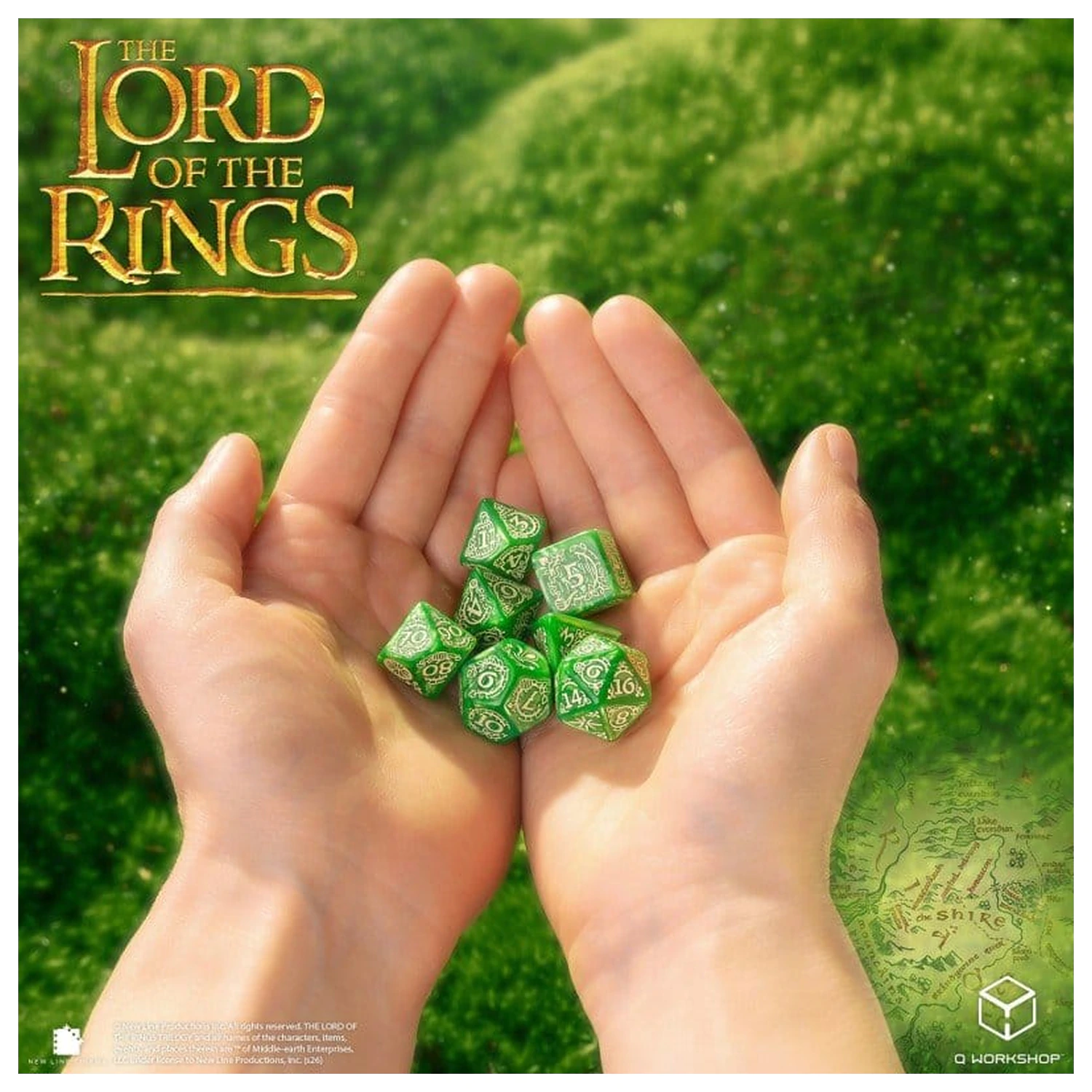 The Lord of the Rings súprava 7 kociek Shire produktová fotografia