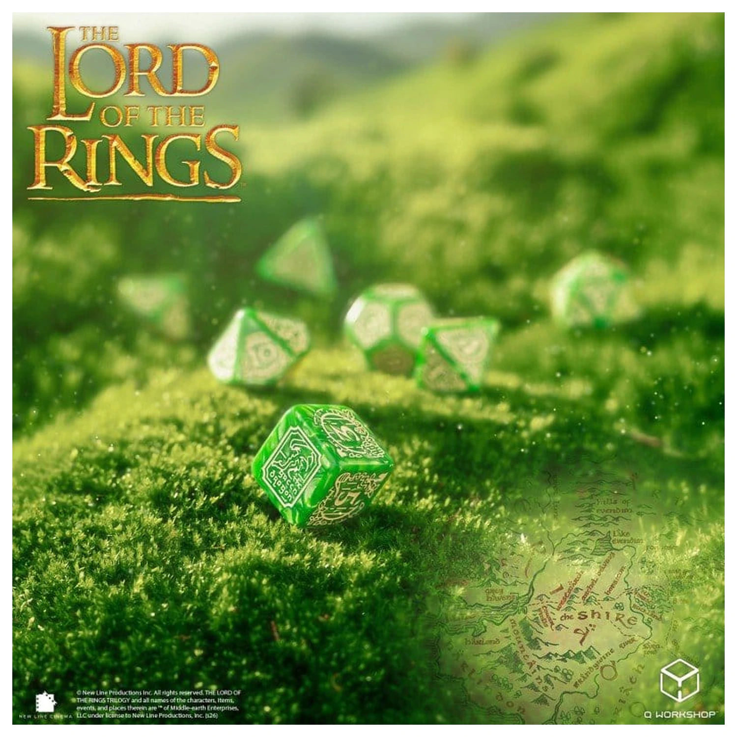 The Lord of the Rings súprava 7 kociek Shire produktová fotografia