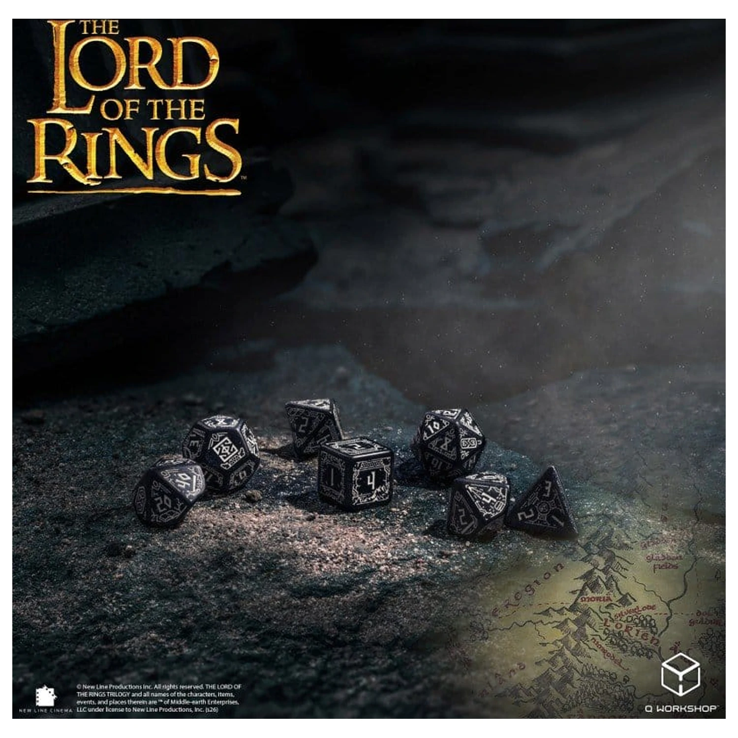 The Lord of the Rings súprava 7 kociek Moria (svietiace v tme) produktová fotografia