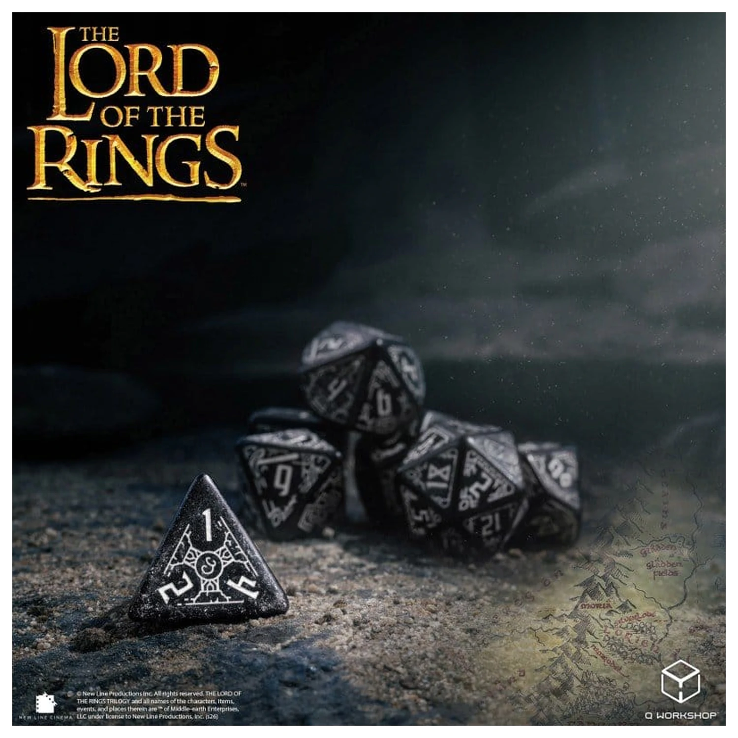 The Lord of the Rings súprava 7 kociek Moria (svietiace v tme) produktová fotografia