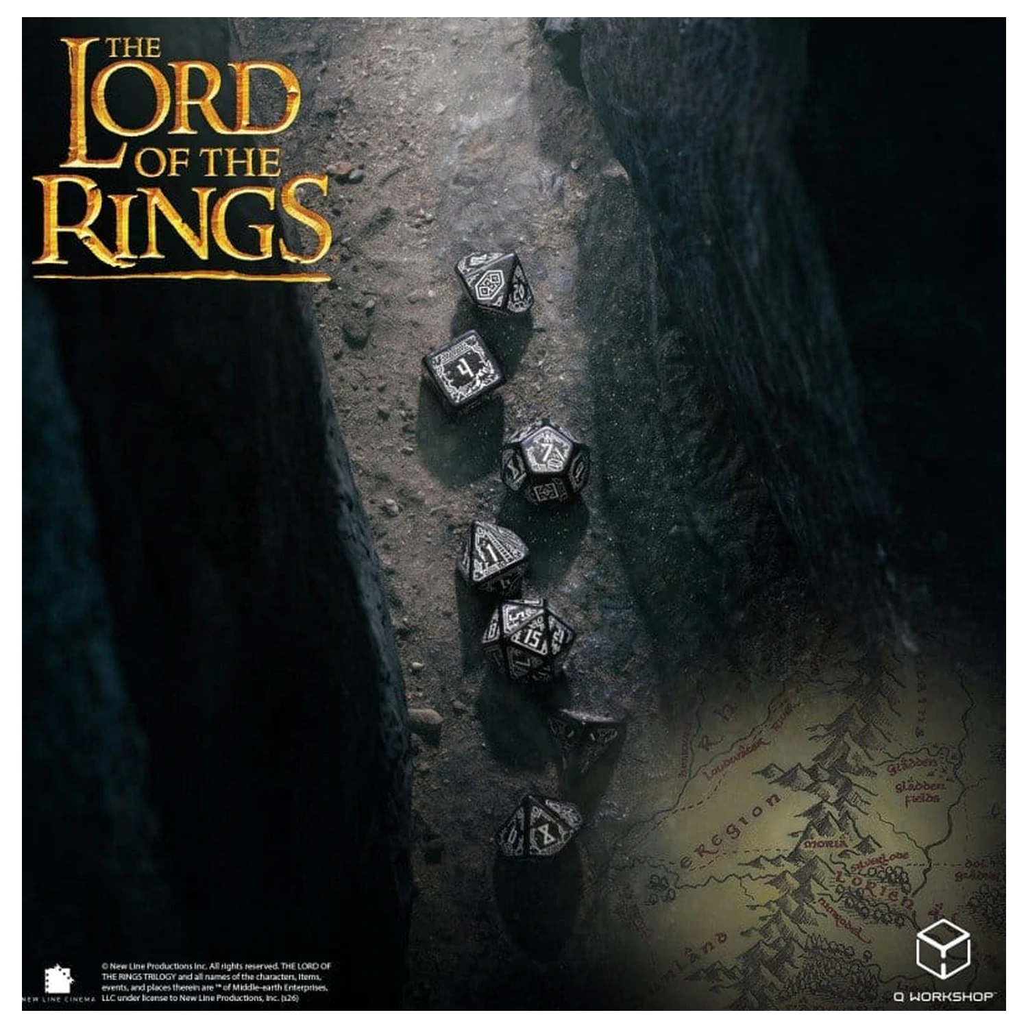 The Lord of the Rings súprava 7 kociek Moria (svietiace v tme) produktová fotografia