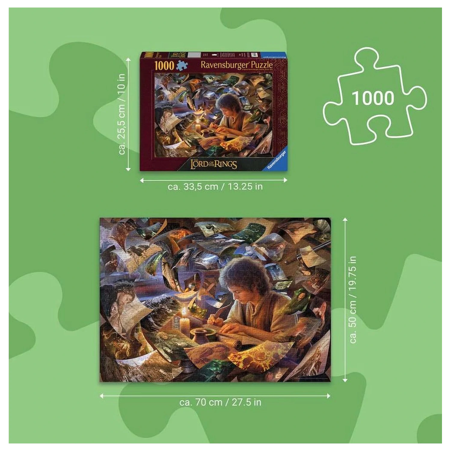 The Lord of the Rings Jigsaw Puzzle Frodo's Journey (1000 kusov) produktová fotografia