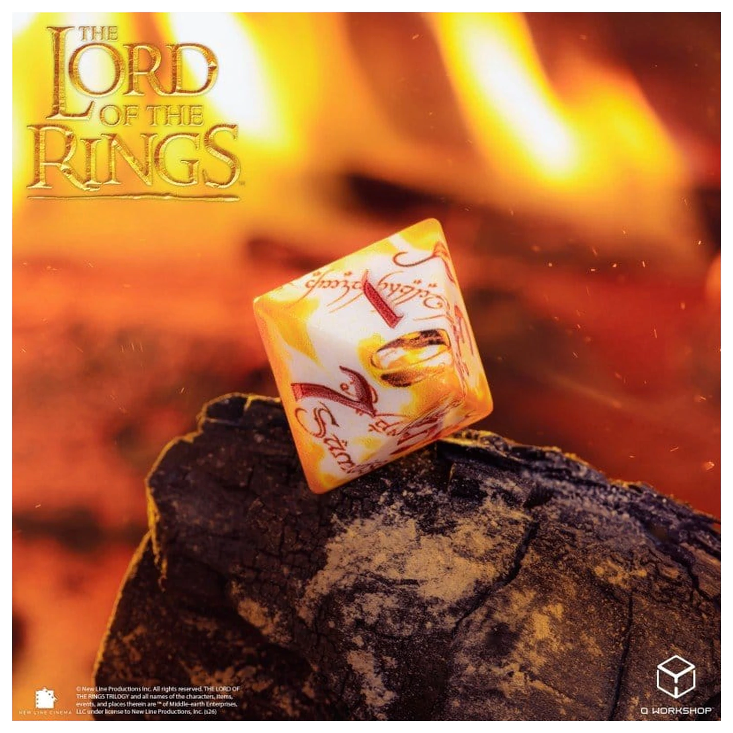 The Lord of the Rings Full Art Dice Set of 7 Ring-bearers (Whitefire Radiance) produktová fotografia