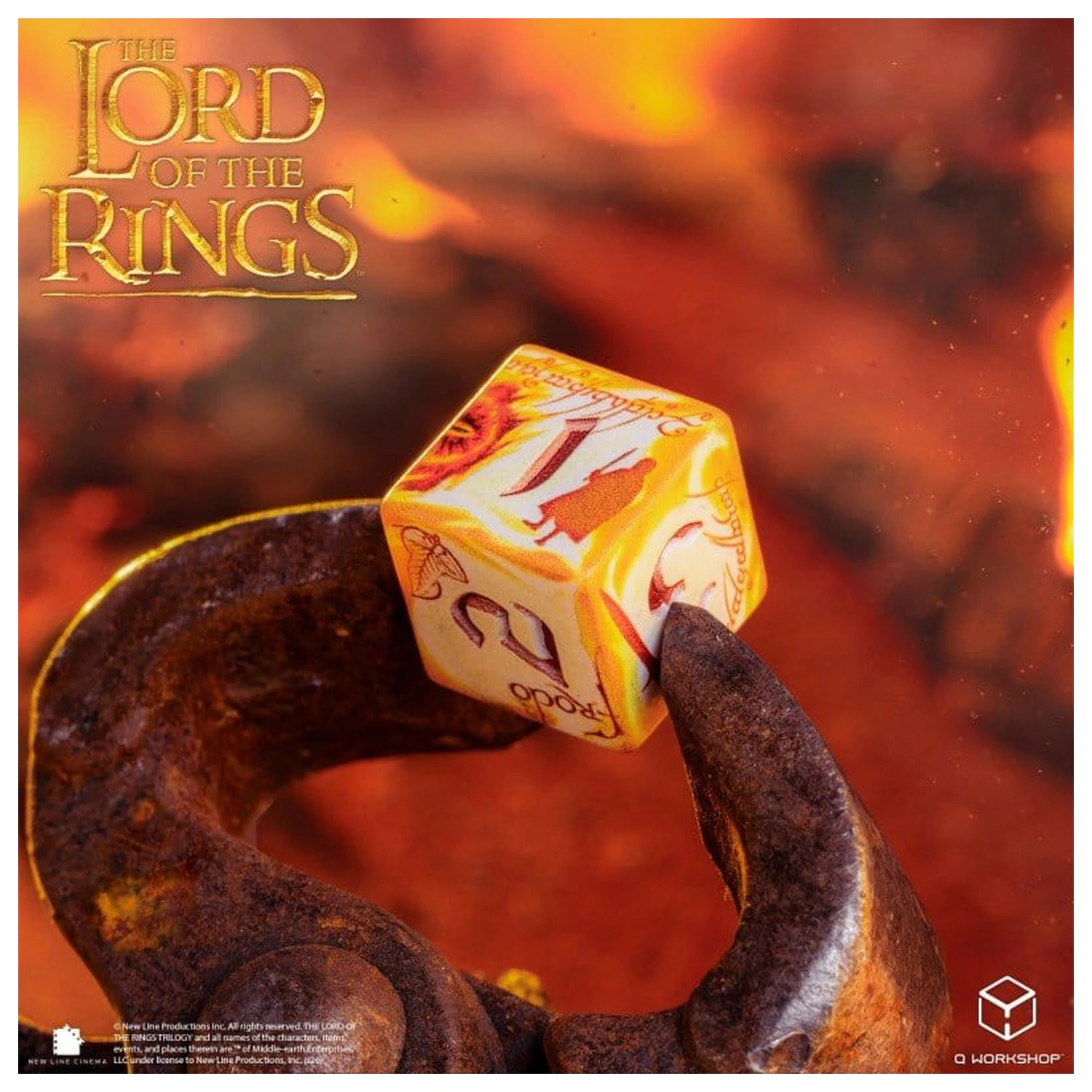 The Lord of the Rings Full Art Dice Set of 7 Ring-bearers (Whitefire Radiance) produktová fotografia