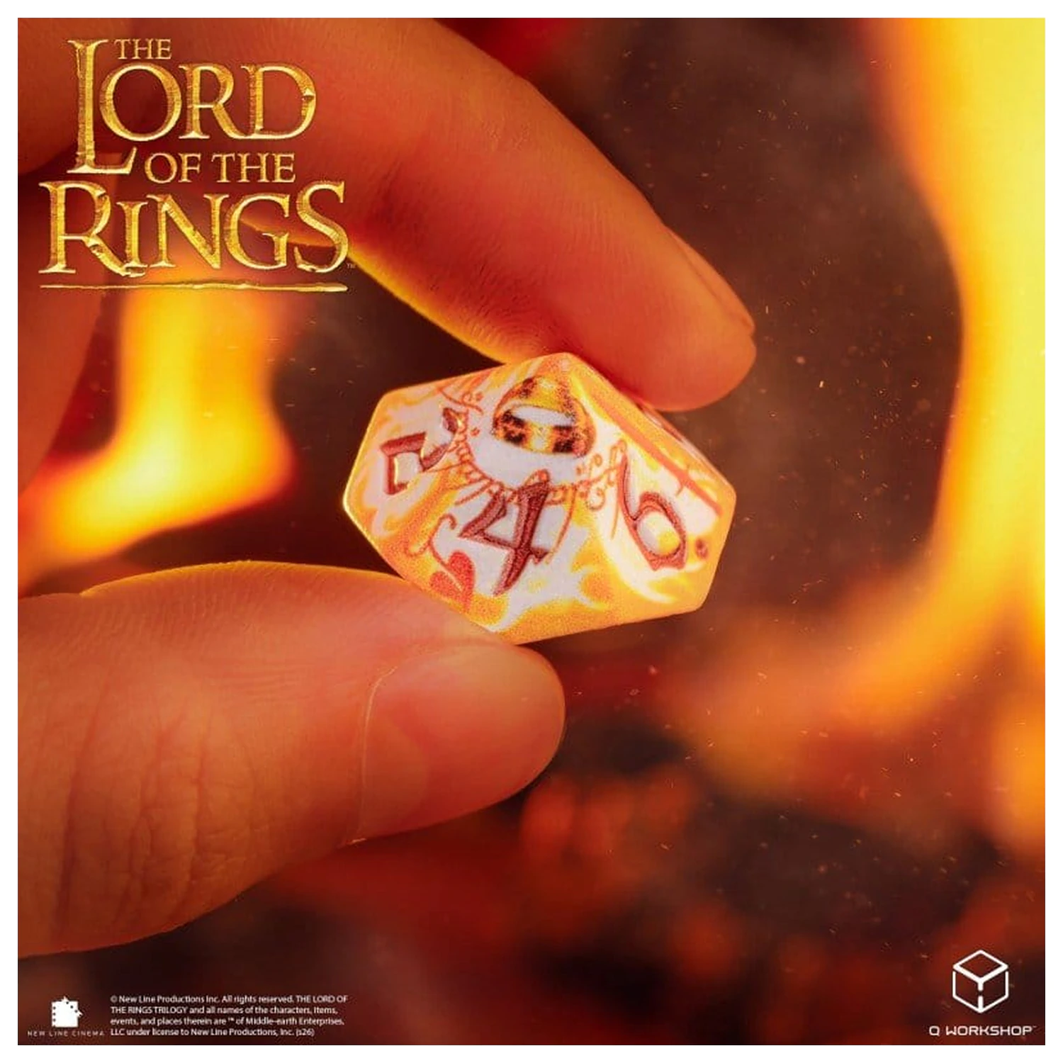 The Lord of the Rings Full Art Dice Set of 7 Ring-bearers (Whitefire Radiance) produktová fotografia
