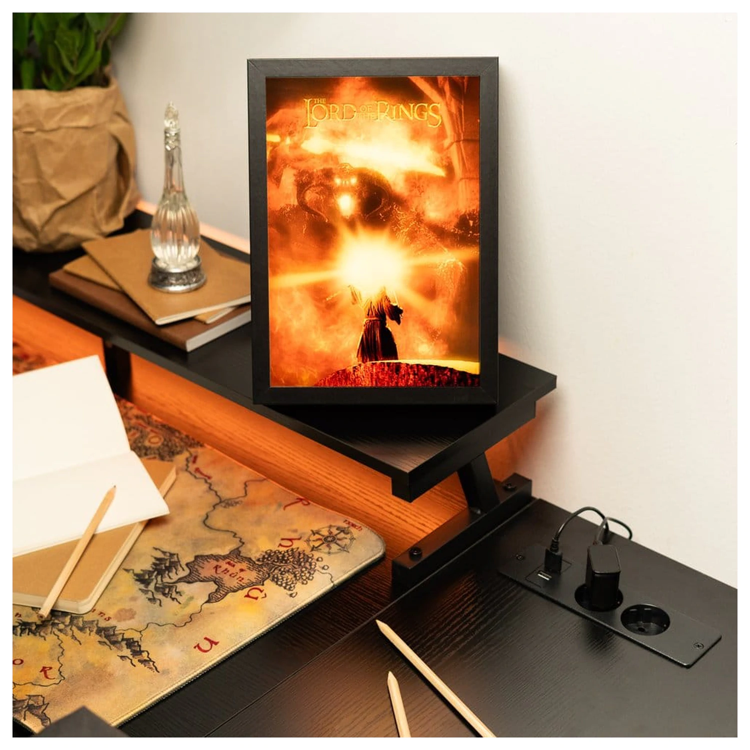 The Lord of the Rings zarámovaný LED panel 28 x 20 cm produktová fotografia