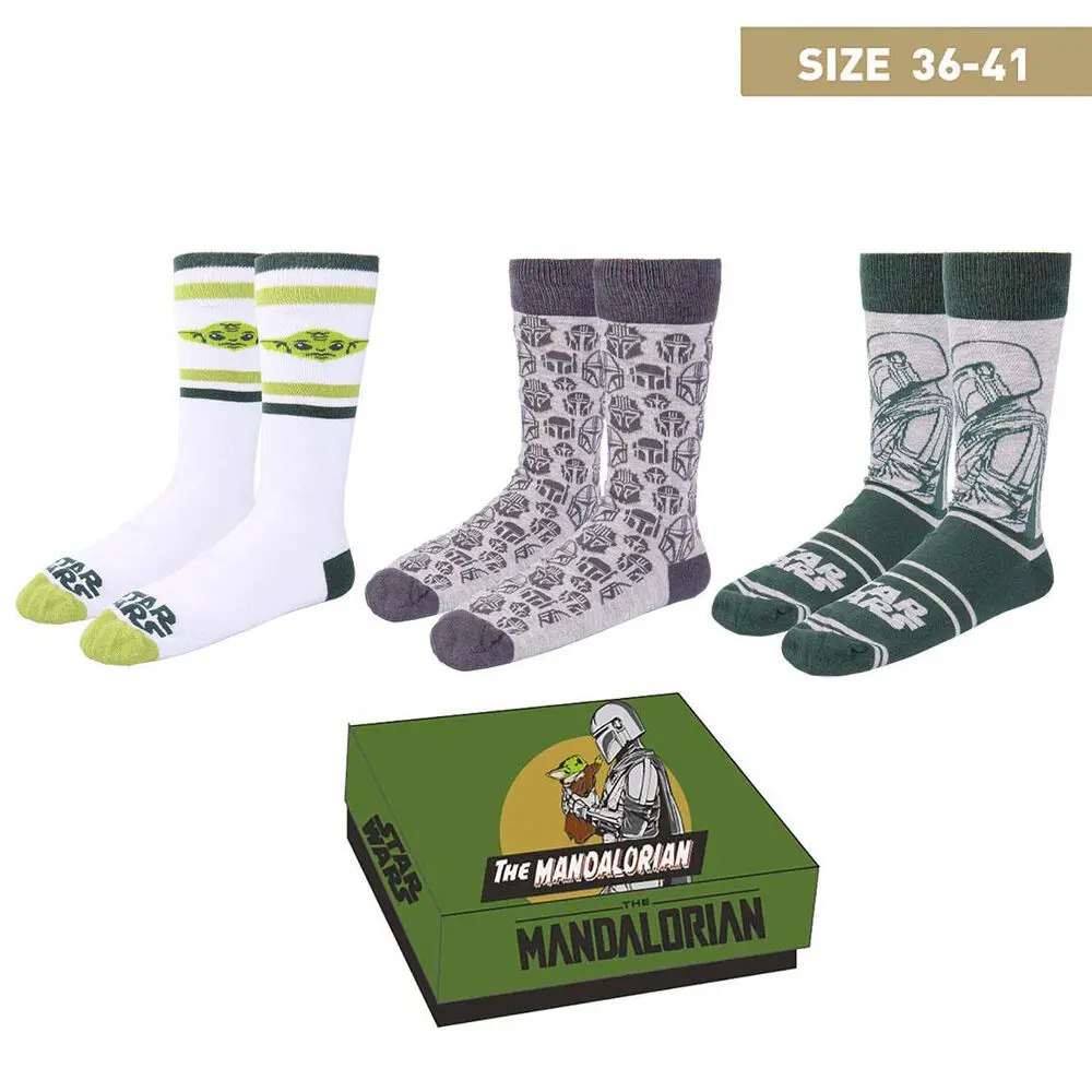 Star Wars: The Mandalorian Socks 3-Pack Ponožky Mandalorian 36-41 termékfotó