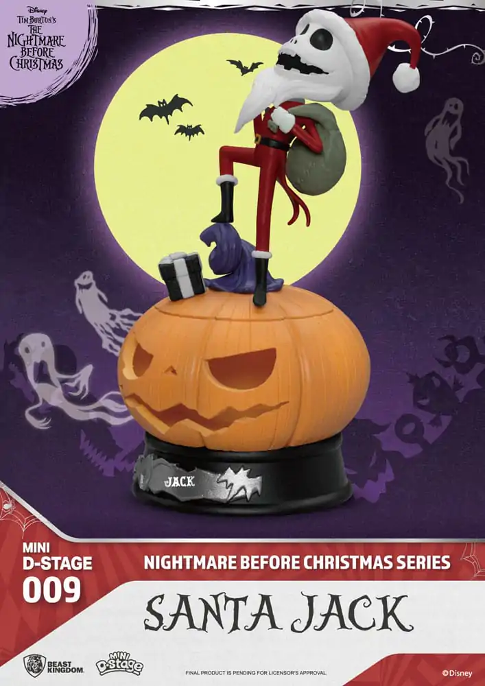 The Nightmare Before Christmas Mini Diorama Stage PVC Figúrka Santa Jack 10 cm produktová fotografia