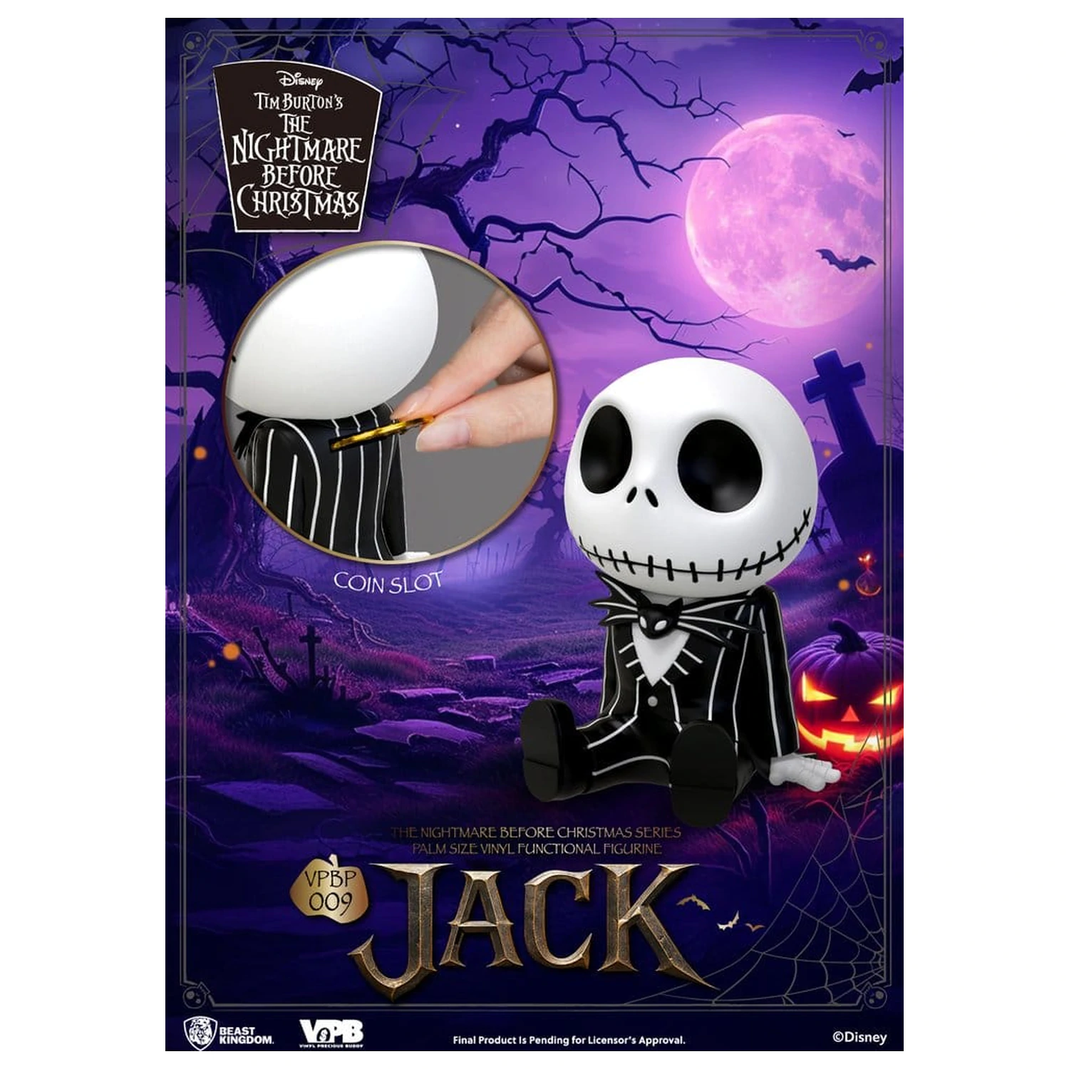 The Nightmare Before Christmas figúrka veľkosti dlane Bank Jack 12 cm produktová fotografia