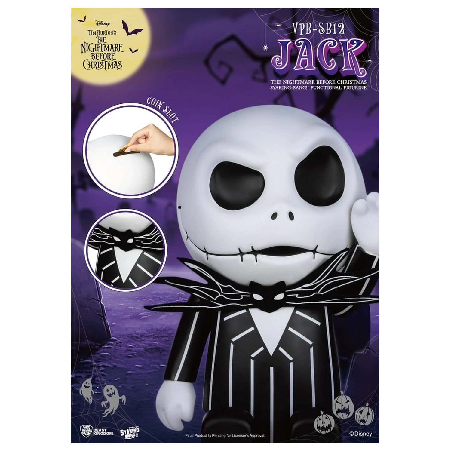 The Nightmare Before Christmas syaking-bang figúrková banka Jack 47 cm produktová fotografia