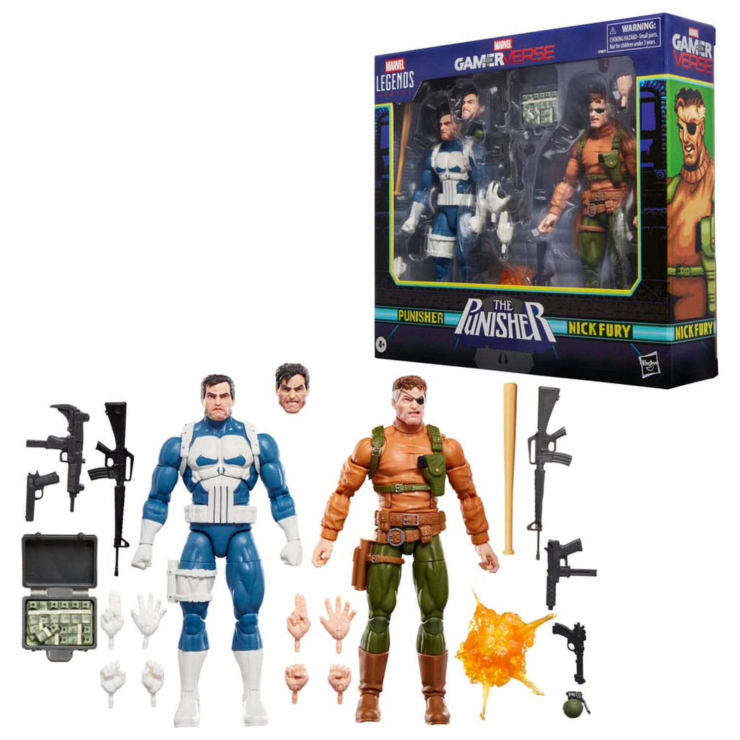 The Punisher Marvel Legends Gamerverse akčná figúrka 2-balenie Punisher & Nick Fury 15 cm produktová fotografia