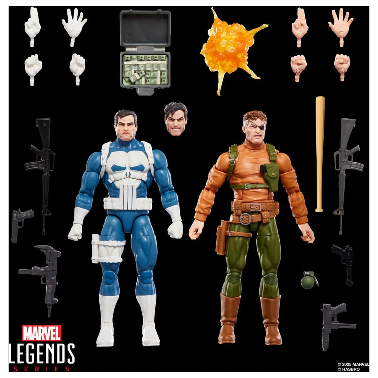 The Punisher Marvel Legends Gamerverse akčná figúrka 2-balenie Punisher & Nick Fury 15 cm produktová fotografia