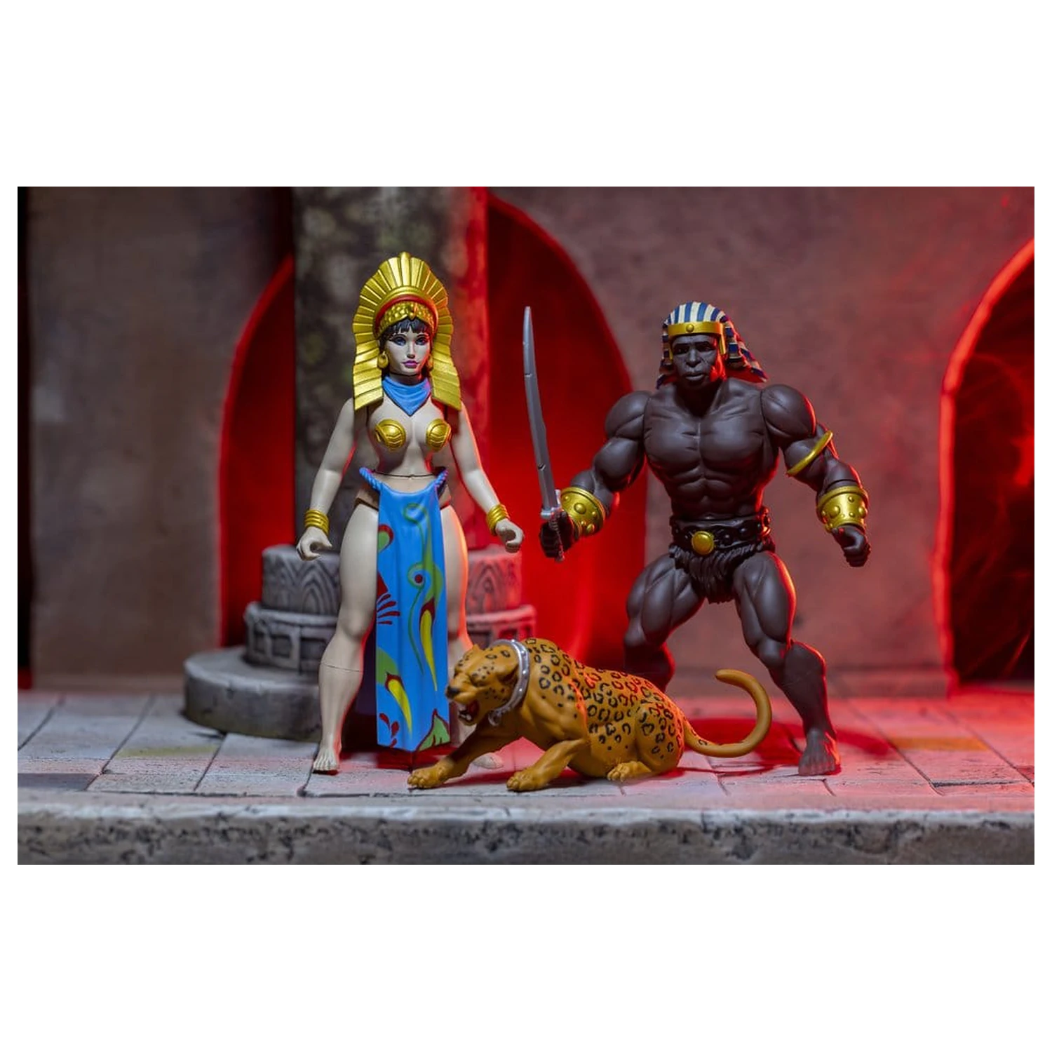 The Savage World of Frazetta akčná figúrka súprava Egyptian Queen & The Guard (Museum Edition) 14 cm produktová fotografia