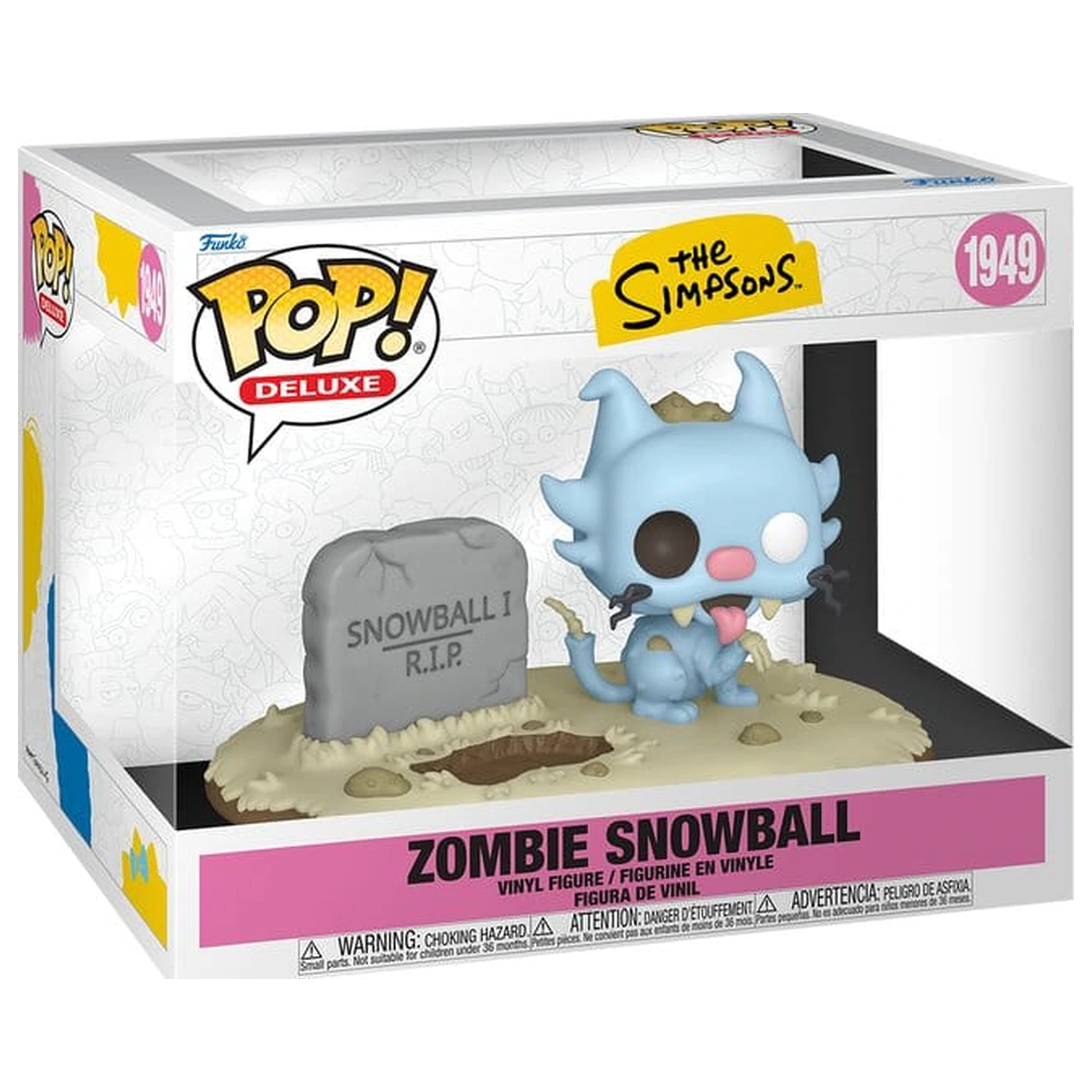 The Simpsons Funko POP! Deluxe Vinylová figúrka Zombie Snowball produktová fotografia