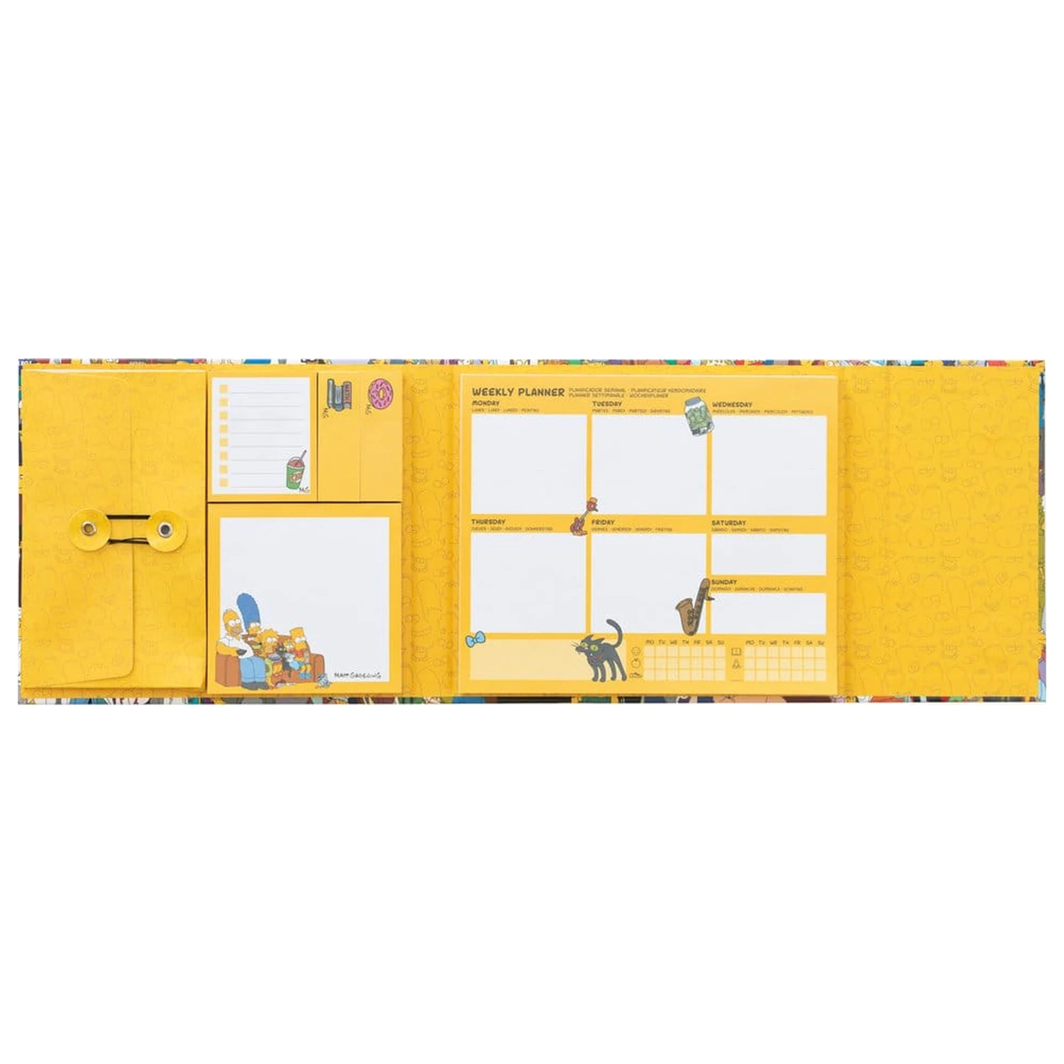 The Simpsons Týždenný plánovač s lepiacimi poznámkami 19 x 17 cm produktová fotografia