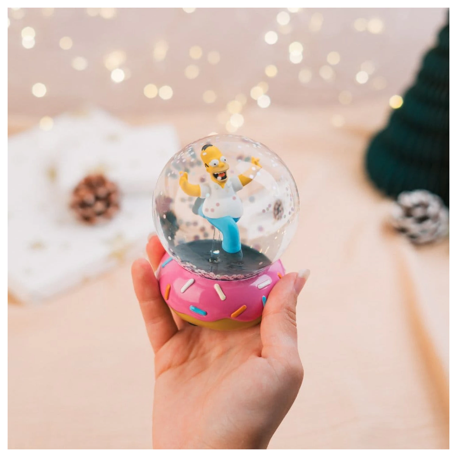 The Simpsons snehová guľa Homer Simpson Donut 10 cm produktová fotografia