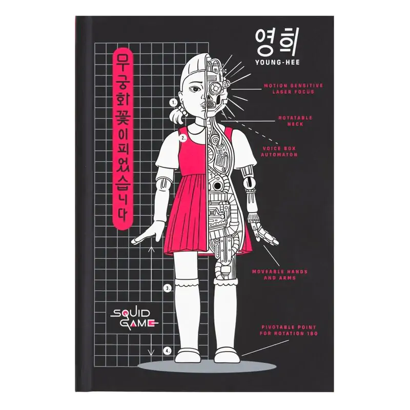 The Squid Game A5 prémiový zápisník produktová fotografia