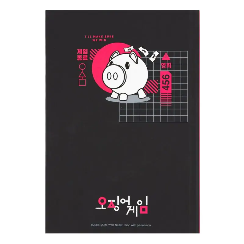 The Squid Game A5 prémiový zápisník produktová fotografia