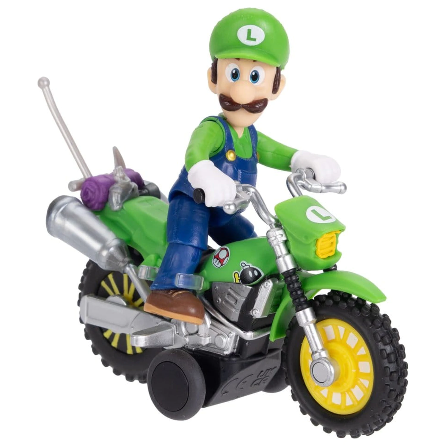 Super Mario figúrka a motocykel hračka - Luigi produktová fotografia