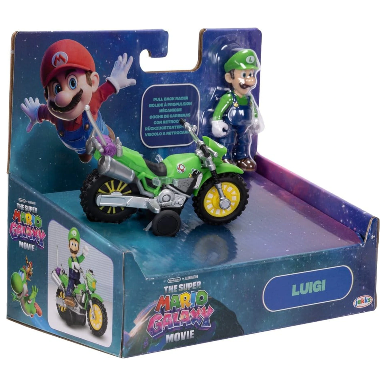 Super Mario figúrka a motocykel hračka - Luigi produktová fotografia