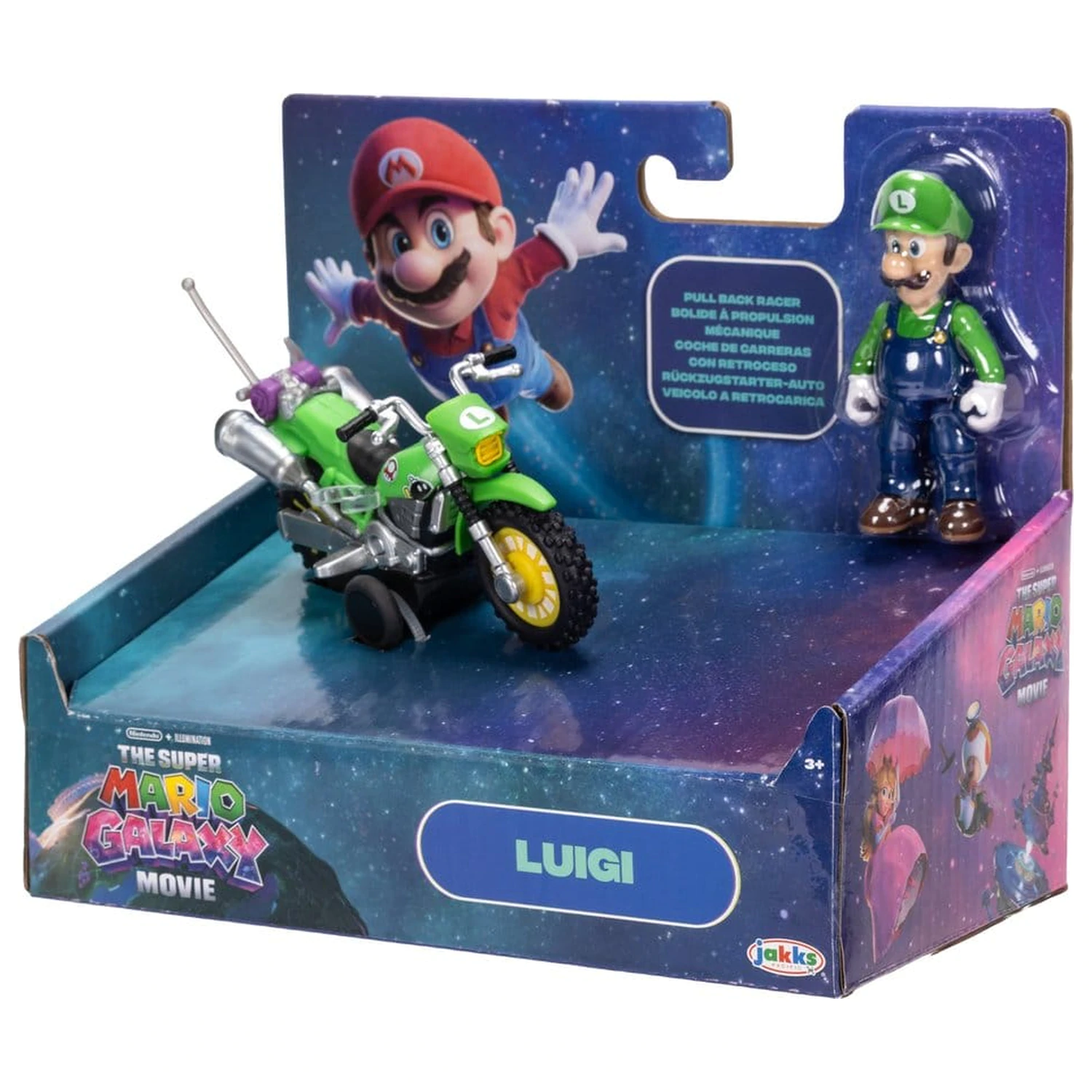 Super Mario figúrka a motocykel hračka - Luigi produktová fotografia